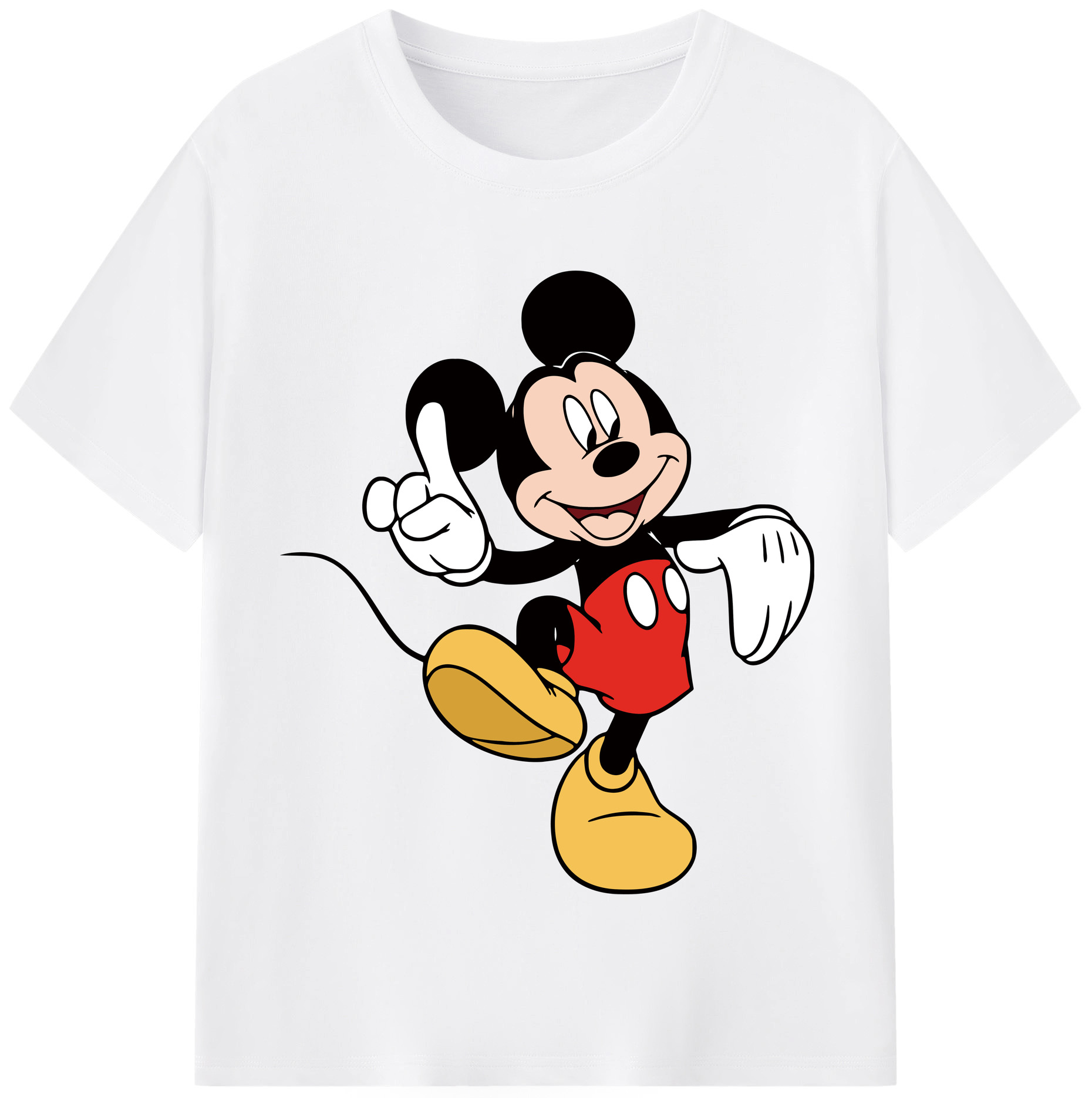 （画像用） ミッキーマウス Mickey Mouse 綿100％半袖Tシャツ（フロントプリント）