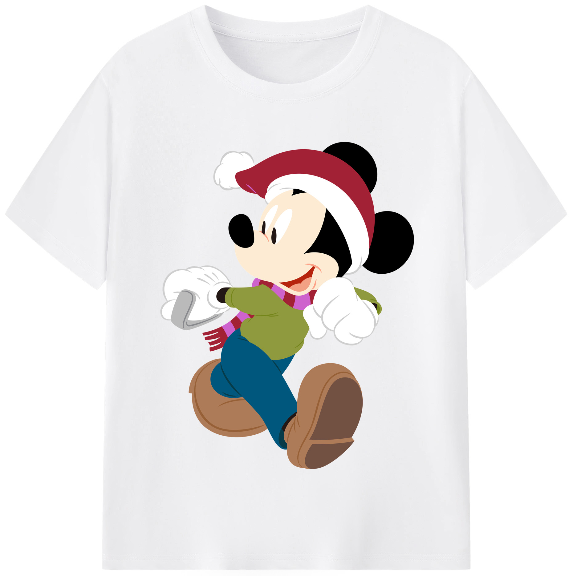 （画像用） ミッキーマウス Mickey Mouse 綿100％半袖Tシャツ（フロントプリント）