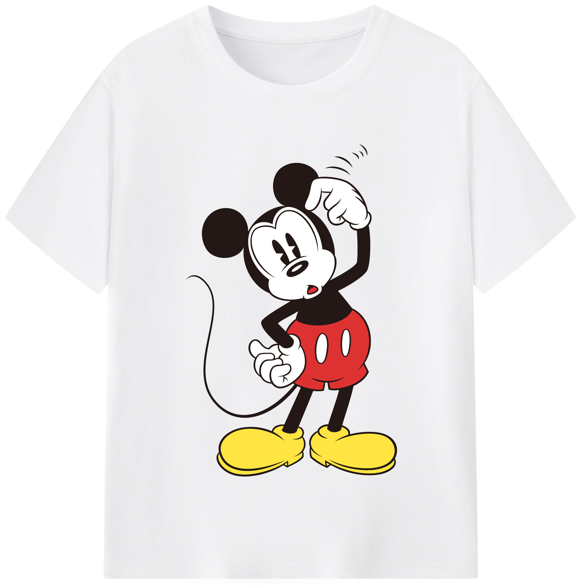 （画像用） ミッキーマウス Mickey Mouse 綿100％半袖Tシャツ（フロントプリント）