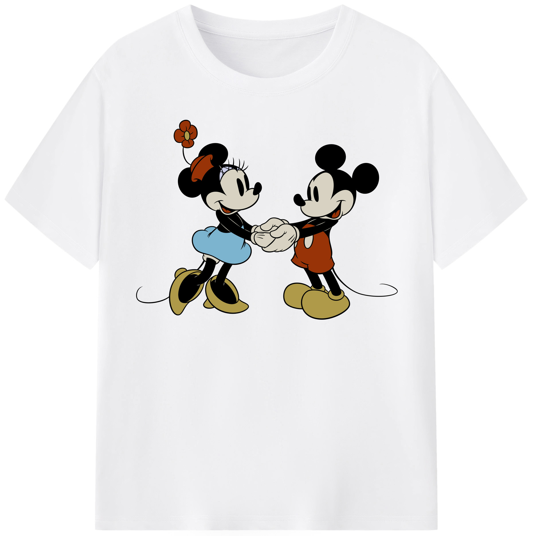 （画像用） ミッキーマウス Mickey Mouse 綿100％半袖Tシャツ（フロントプリント）