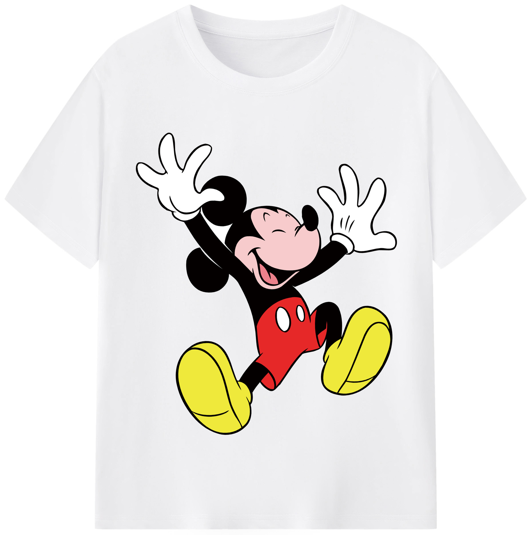 （画像用） ミッキーマウス Mickey Mouse 綿100％半袖Tシャツ（フロントプリント）