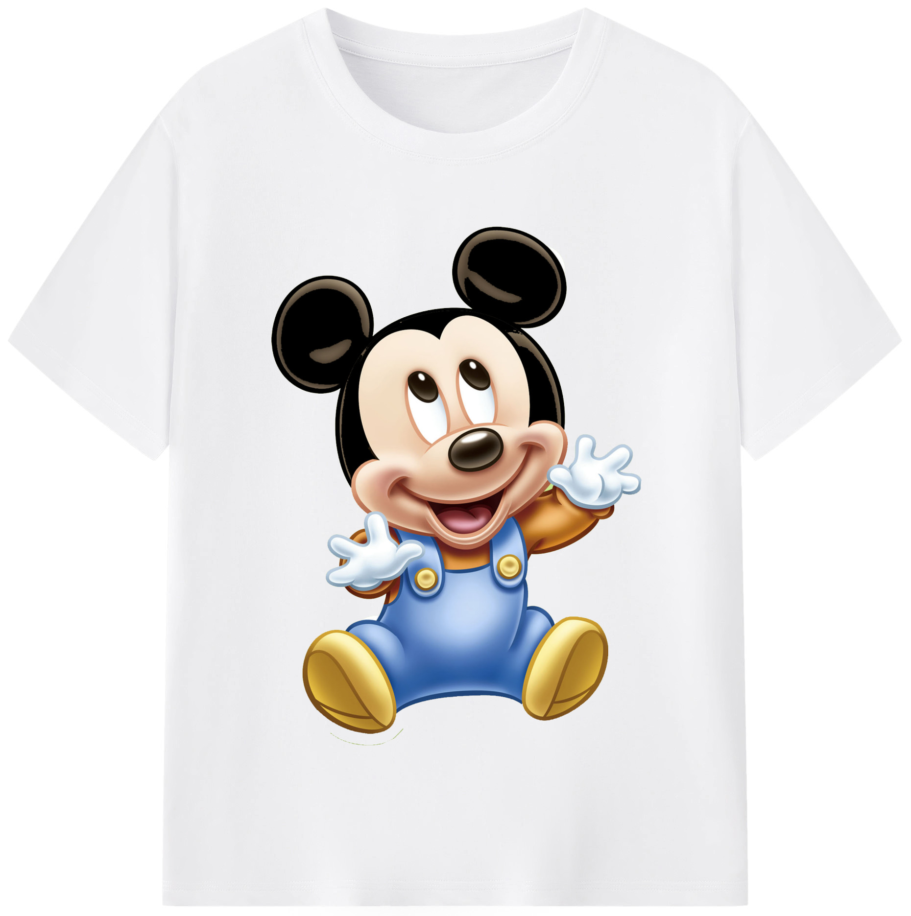 （画像用） ミッキーマウス Mickey Mouse 綿100％半袖Tシャツ（フロントプリント）