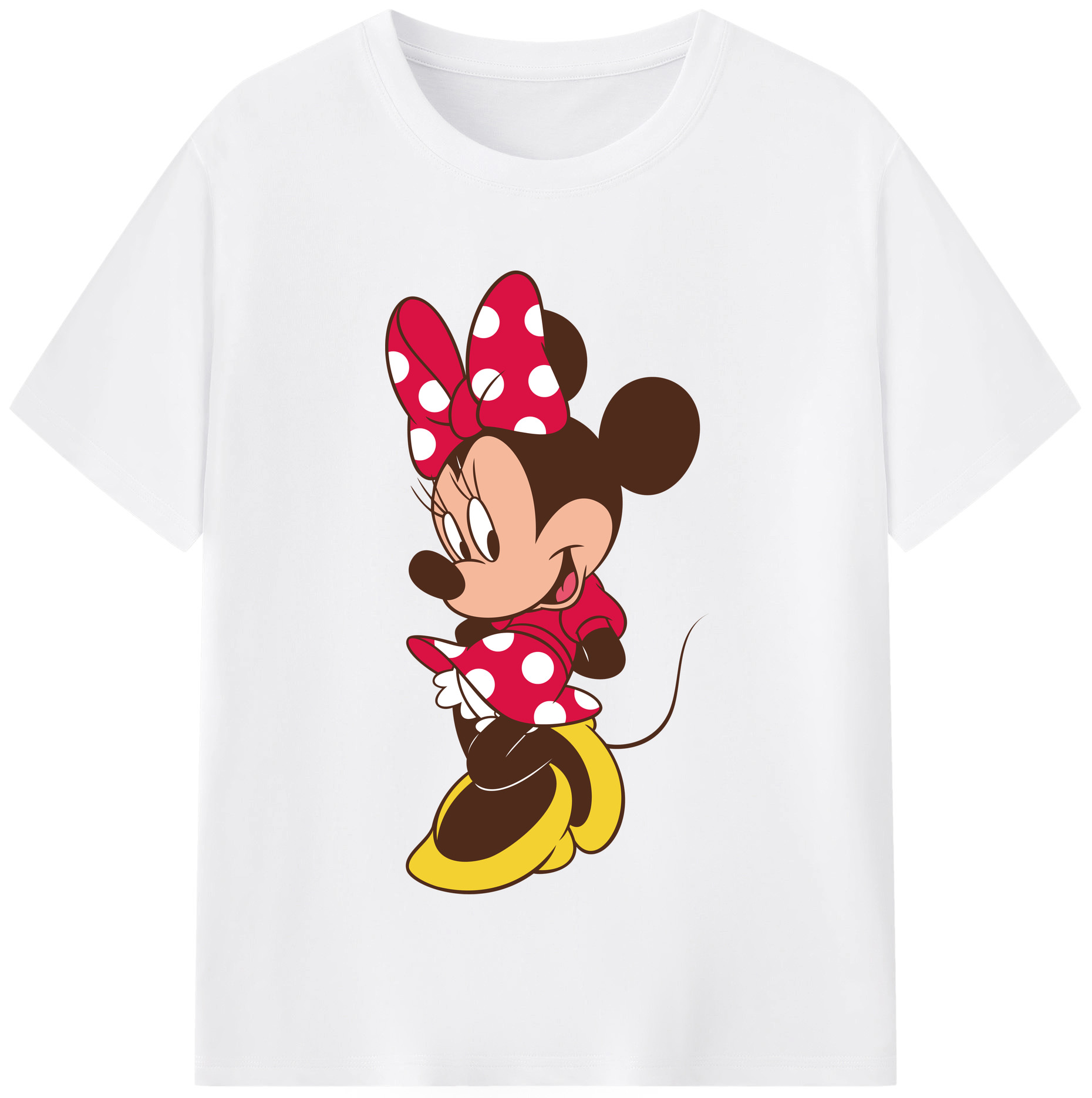 （画像用） ミッキーマウス Mickey Mouse 綿100％半袖Tシャツ（フロントプリント）