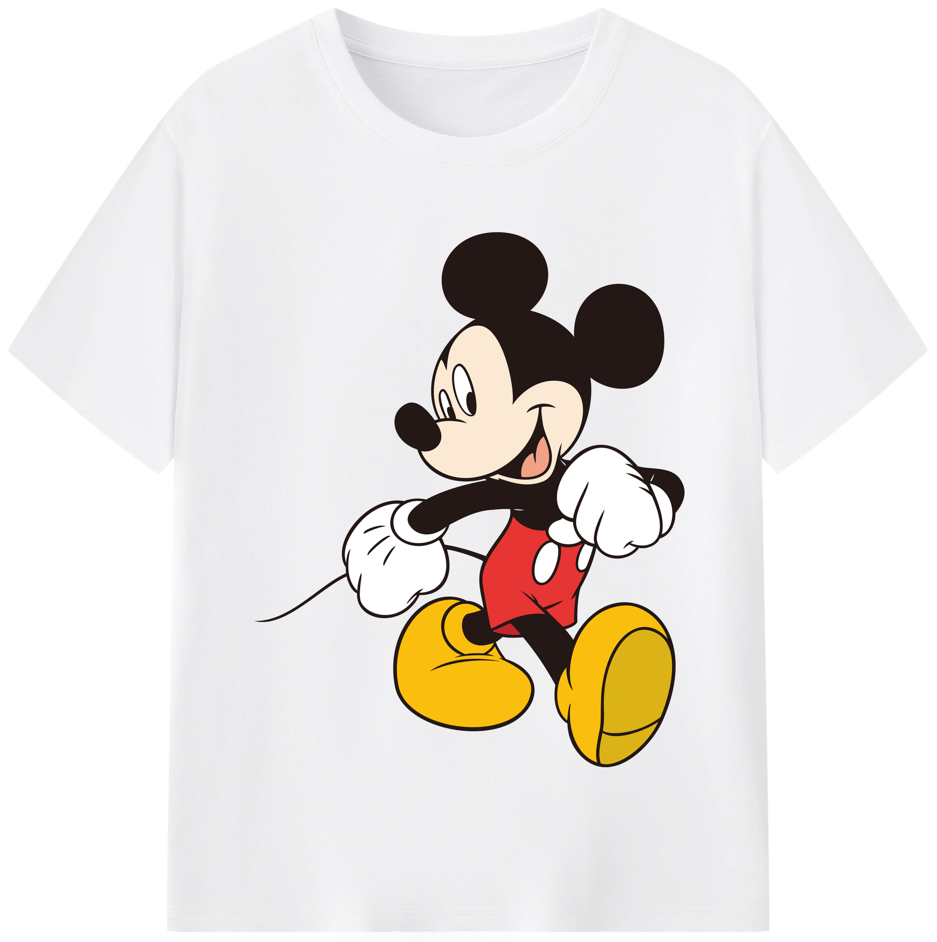 （画像用） ミッキーマウス Mickey Mouse 綿100％半袖Tシャツ（フロントプリント）