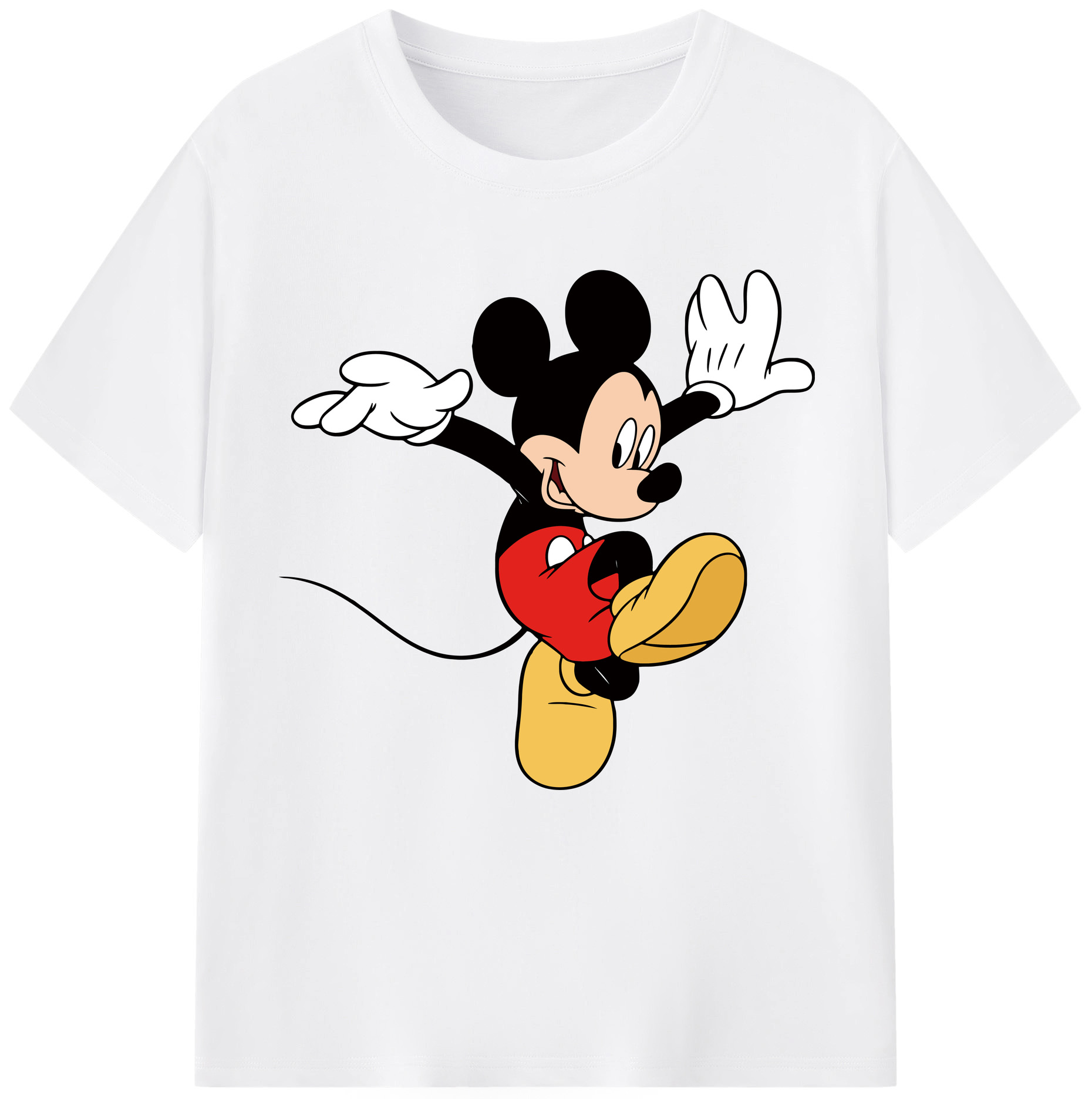 （画像用） ミッキーマウス Mickey Mouse 綿100％半袖Tシャツ（フロントプリント）