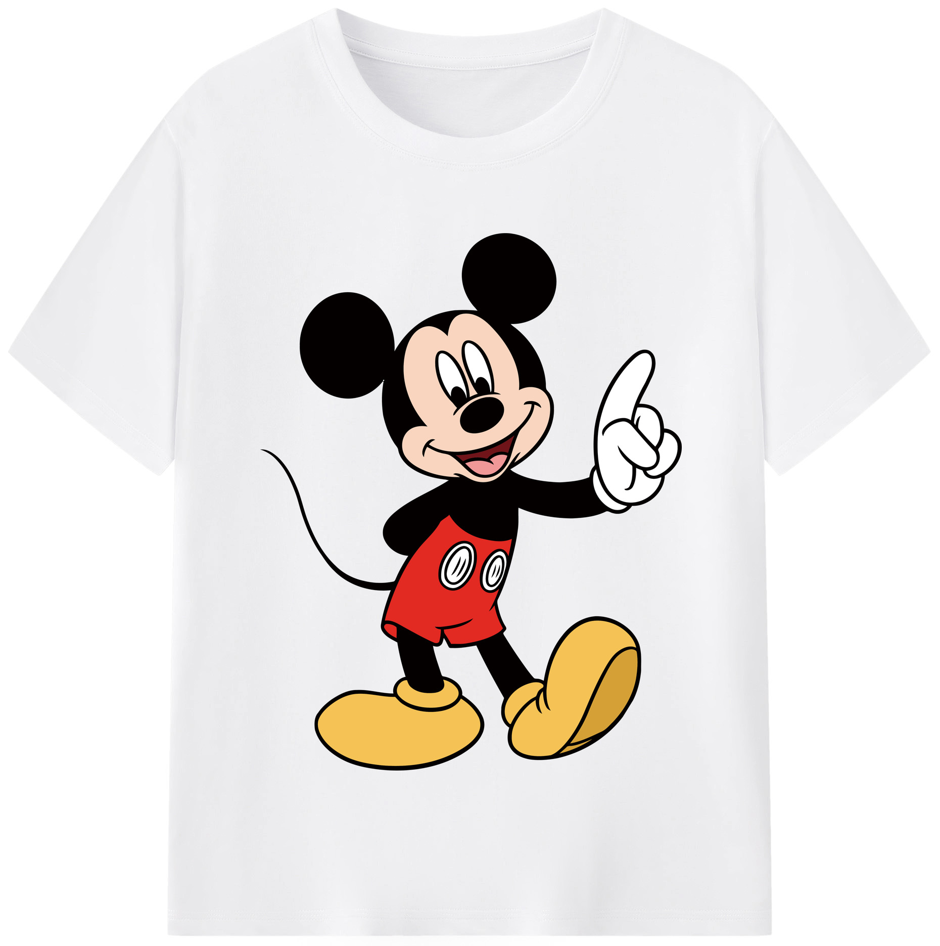 （画像用） ミッキーマウス Mickey Mouse 綿100％半袖Tシャツ（フロントプリント）
