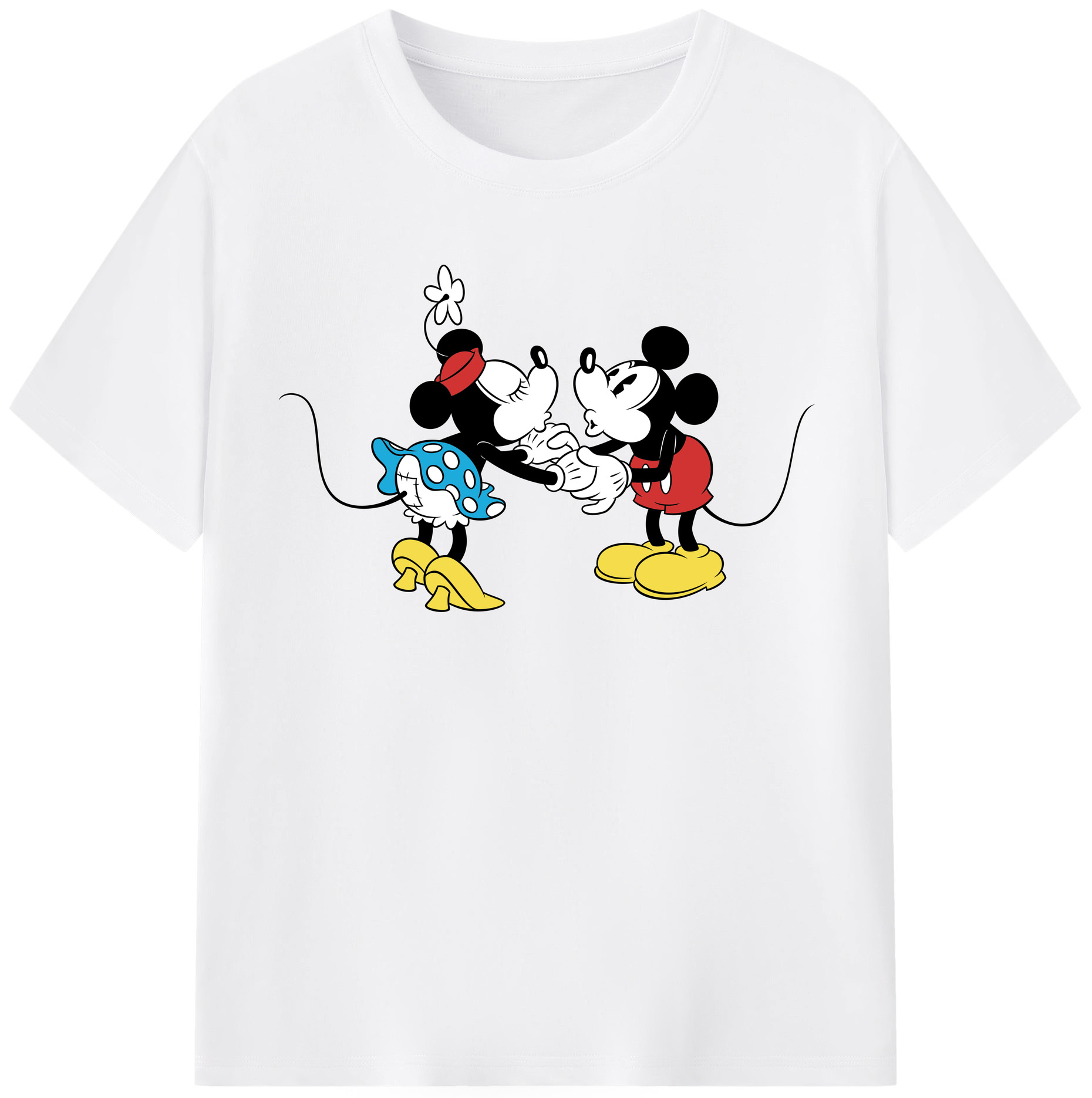 （画像用） ミッキーマウス Mickey Mouse 綿100％半袖Tシャツ（フロントプリント）