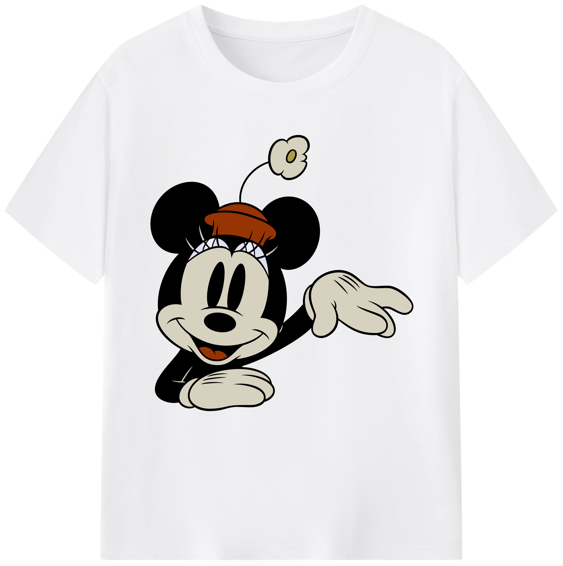 （画像用） ミッキーマウス Mickey Mouse 綿100％半袖Tシャツ（フロントプリント）