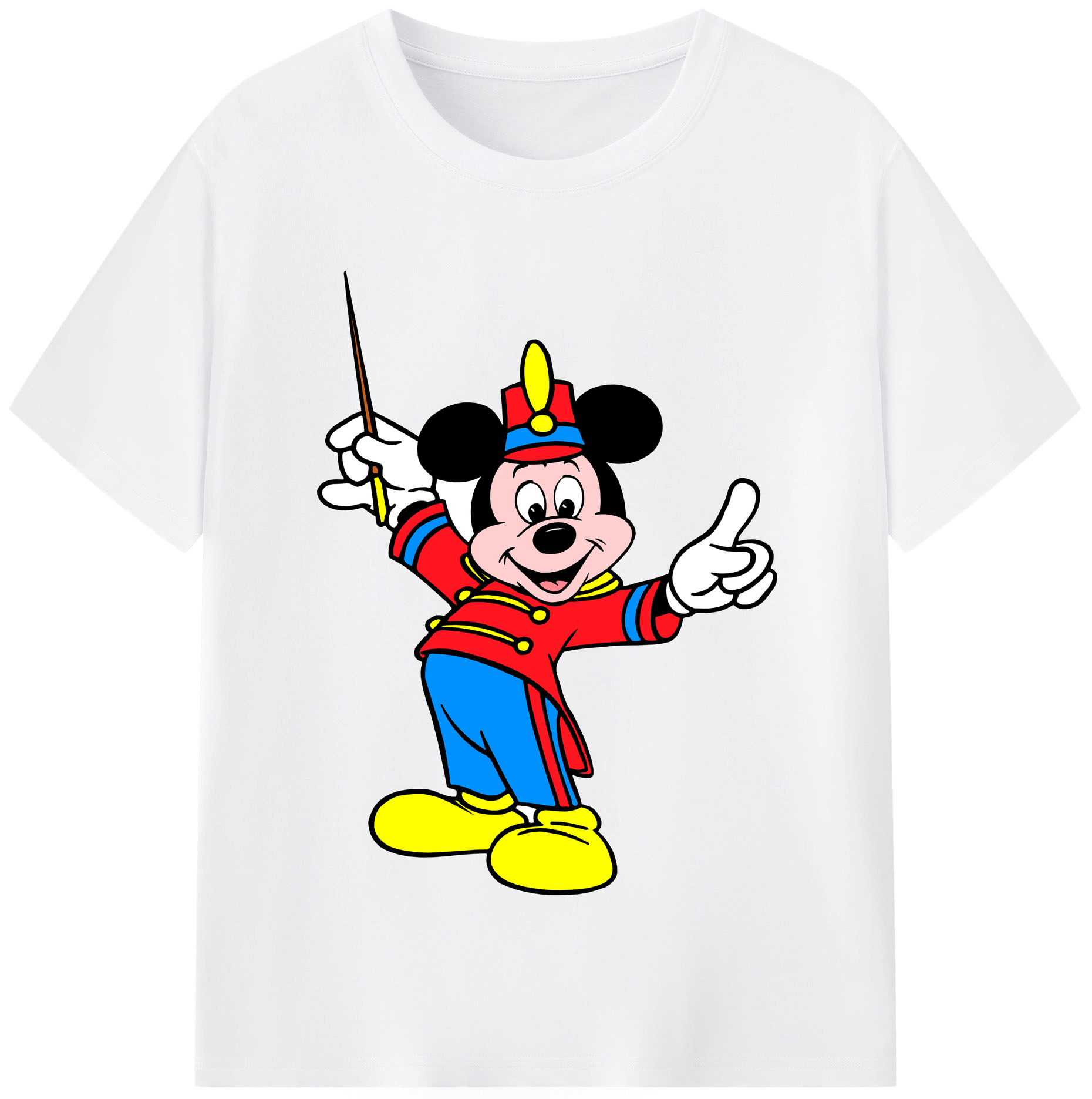 （画像用） ミッキーマウス Mickey Mouse 綿100％半袖Tシャツ（フロントプリント）