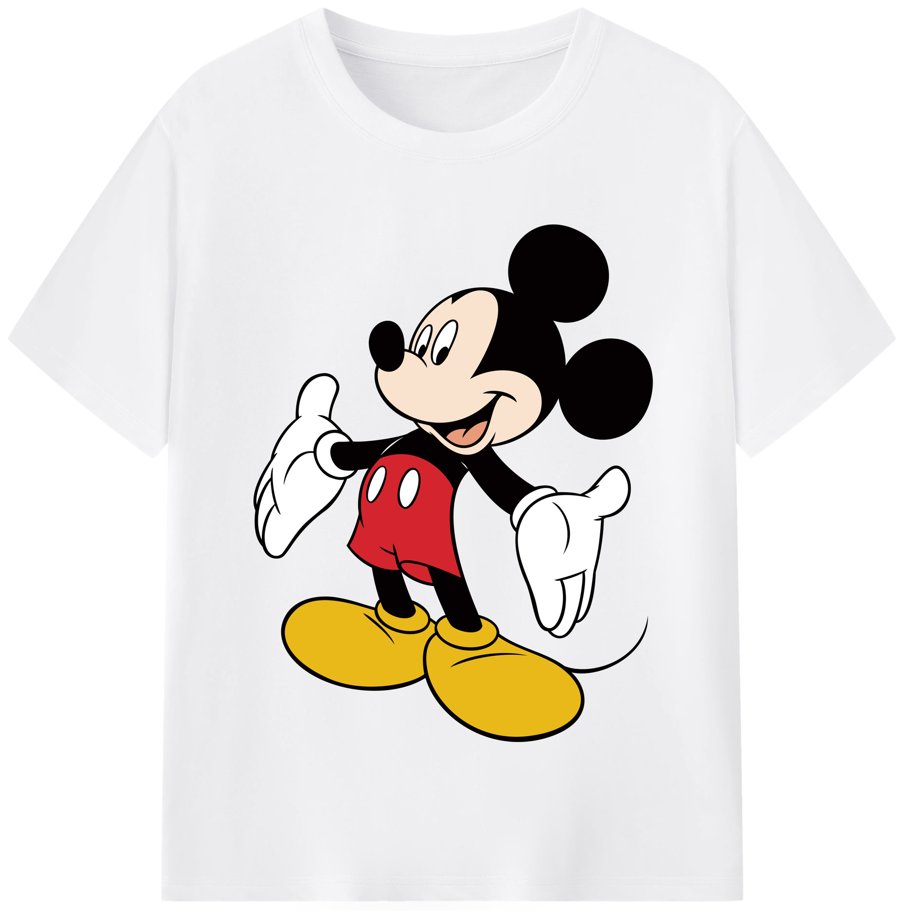 （画像用） ミッキーマウス Mickey Mouse 綿100％半袖Tシャツ（フロントプリント）