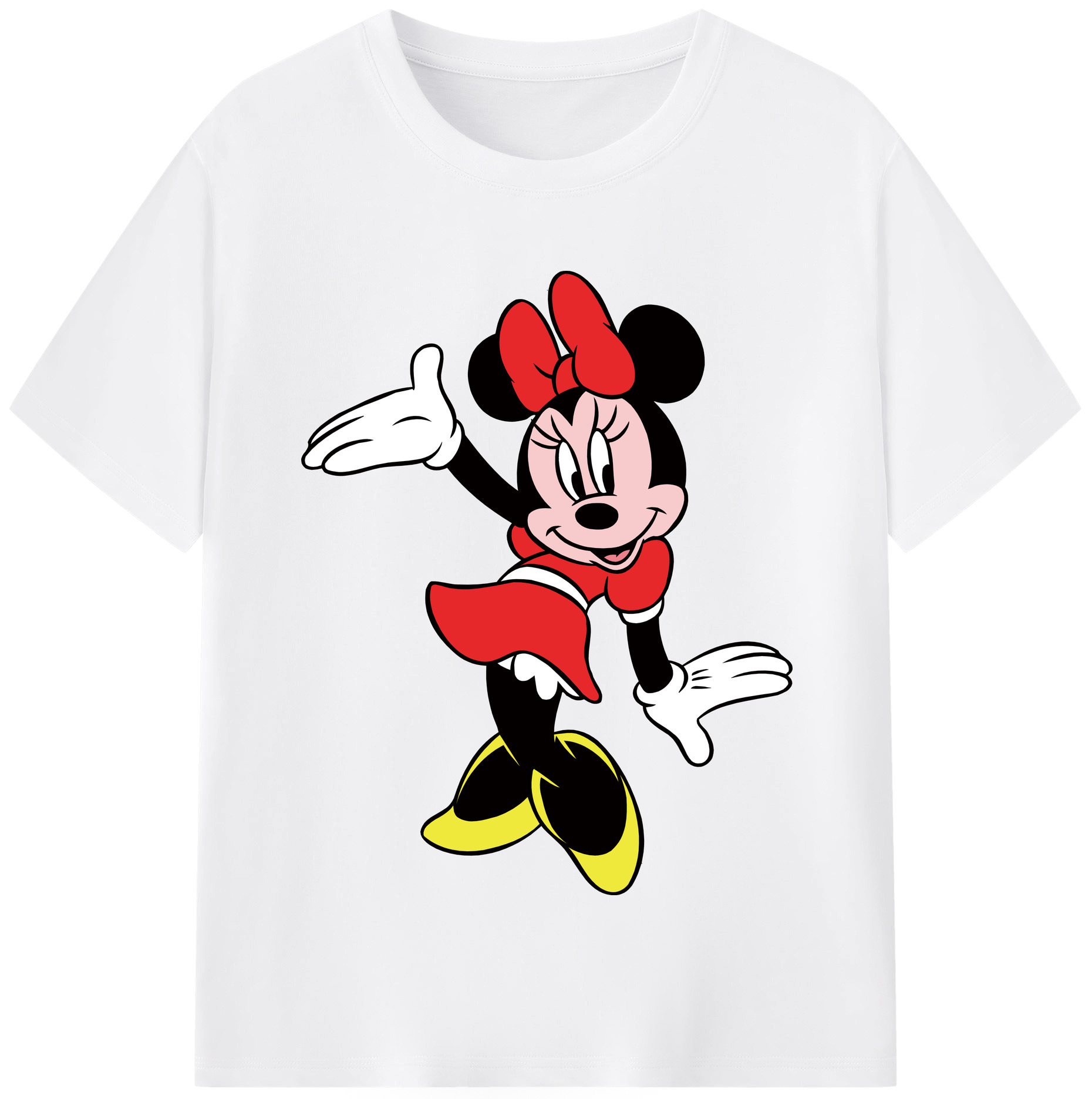 （画像用） ミッキーマウス Mickey Mouse 綿100％半袖Tシャツ（フロントプリント）