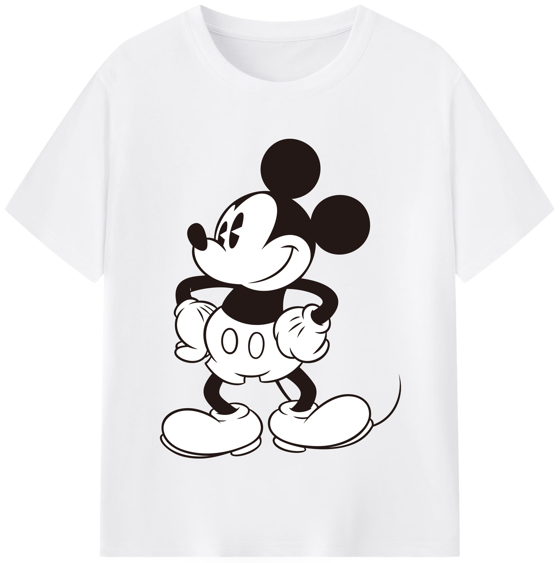 （画像用） ミッキーマウス Mickey Mouse 綿100％半袖Tシャツ（フロントプリント）