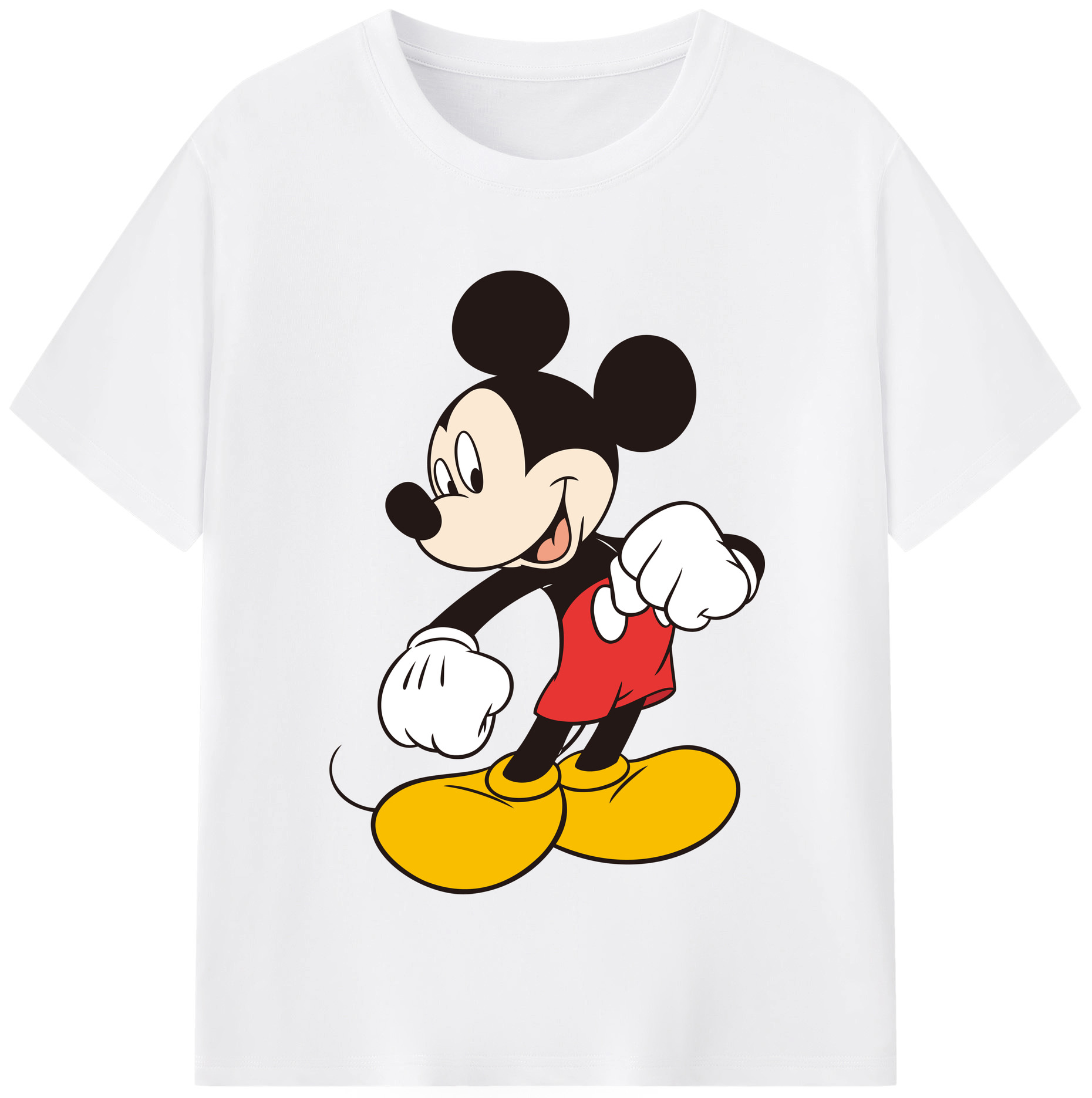 （画像用） ミッキーマウス Mickey Mouse 綿100％半袖Tシャツ（フロントプリント）