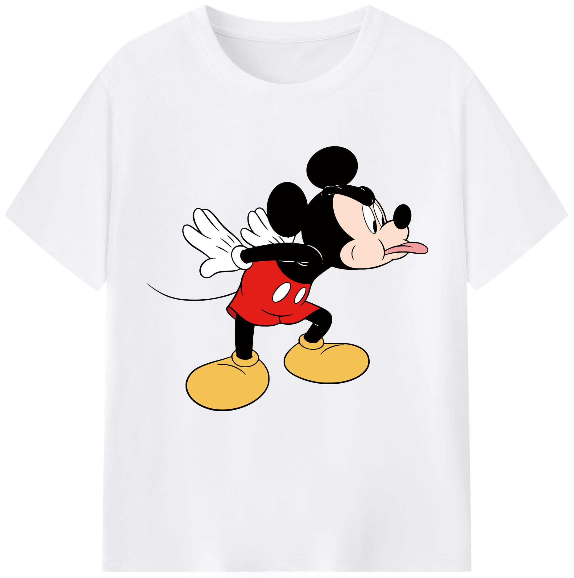 （画像用） ミッキーマウス Mickey Mouse 綿100％半袖Tシャツ（フロントプリント）