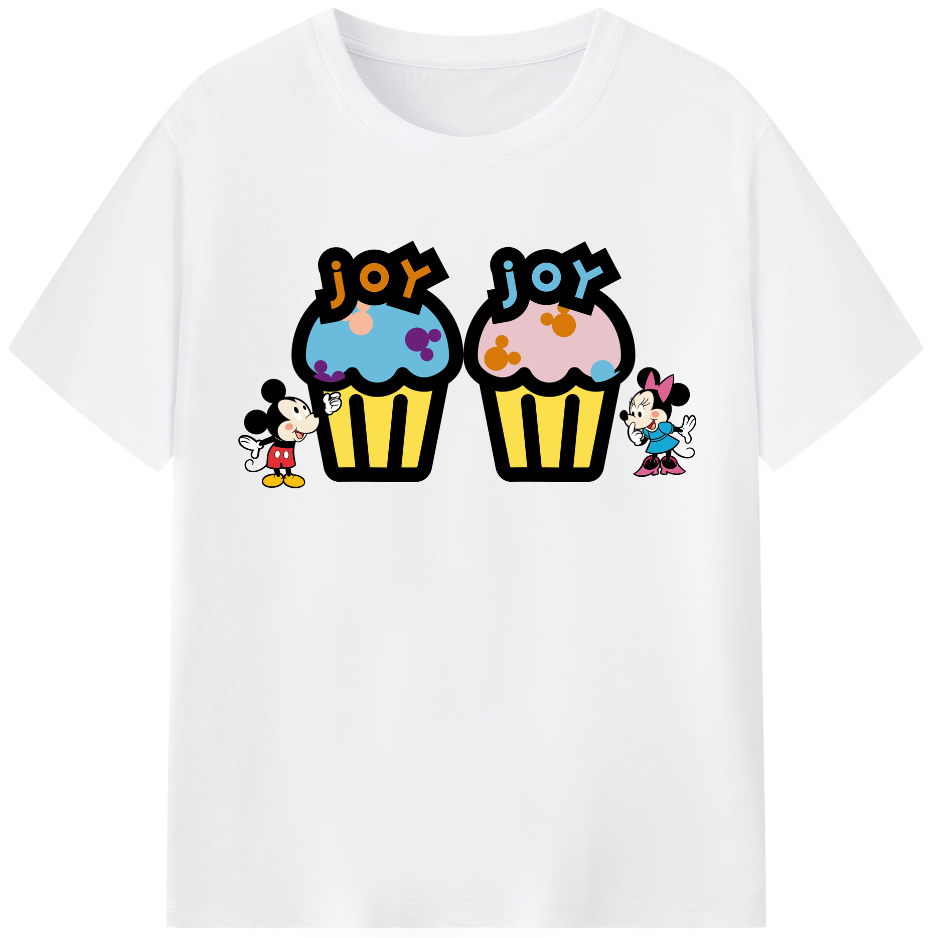 （画像用） ミッキーマウス Mickey Mouse 綿100％半袖Tシャツ（フロントプリント）