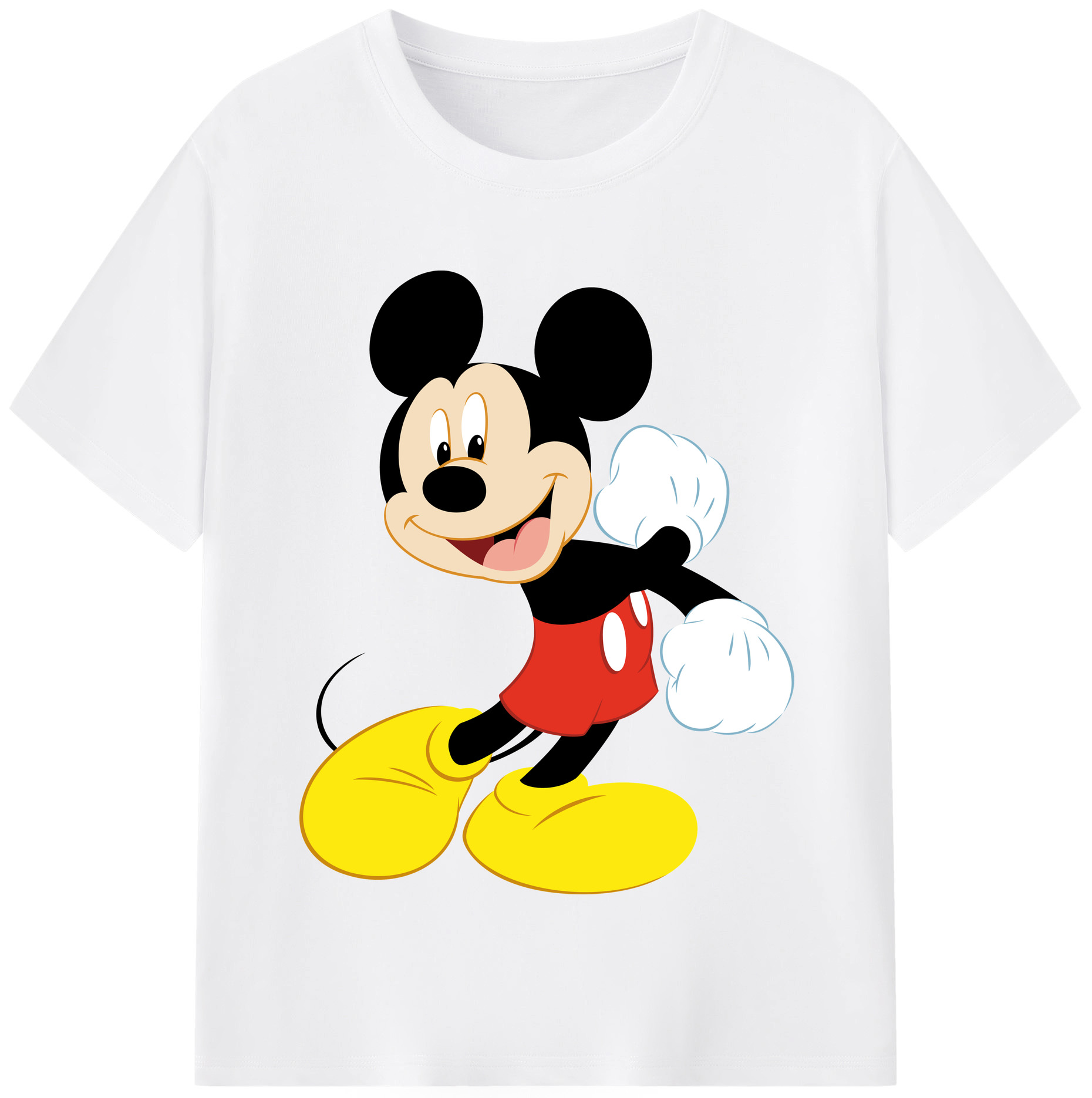 （画像用） ミッキーマウス Mickey Mouse 綿100％半袖Tシャツ（フロントプリント）