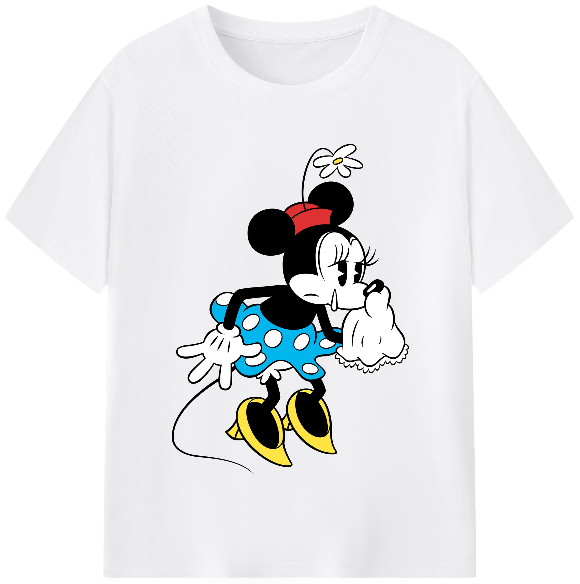 （画像用） ミッキーマウス Mickey Mouse 綿100％半袖Tシャツ（フロントプリント）