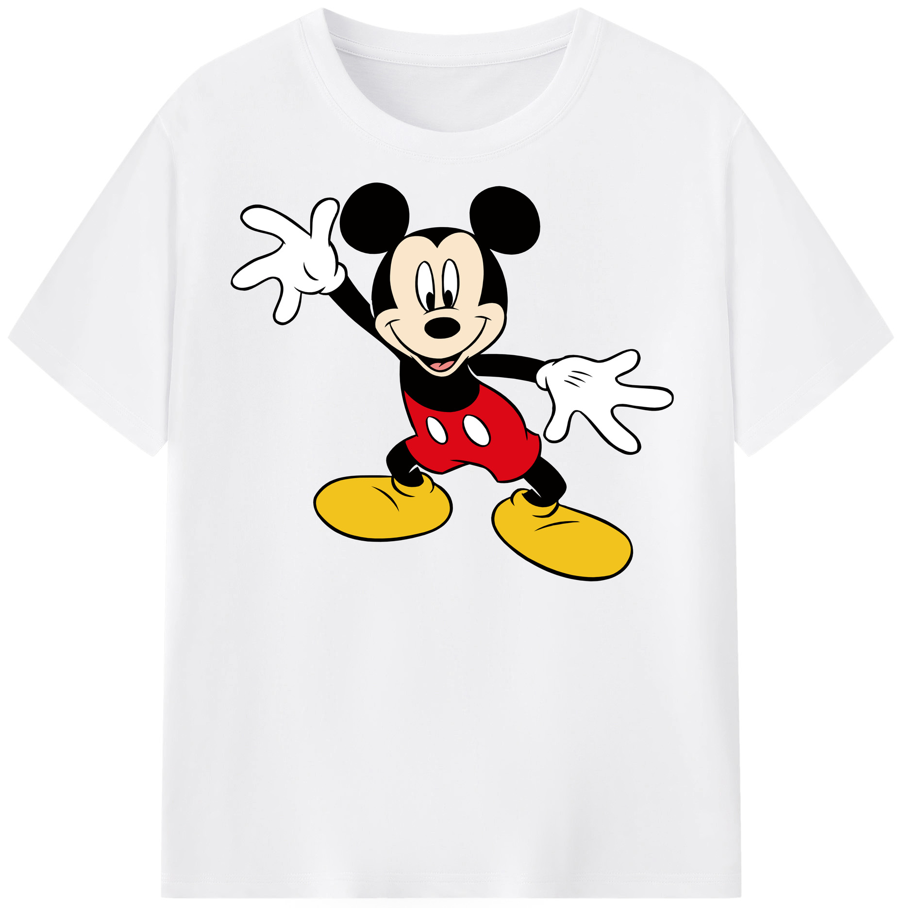 （画像用） ミッキーマウス Mickey Mouse 綿100％半袖Tシャツ（フロントプリント）