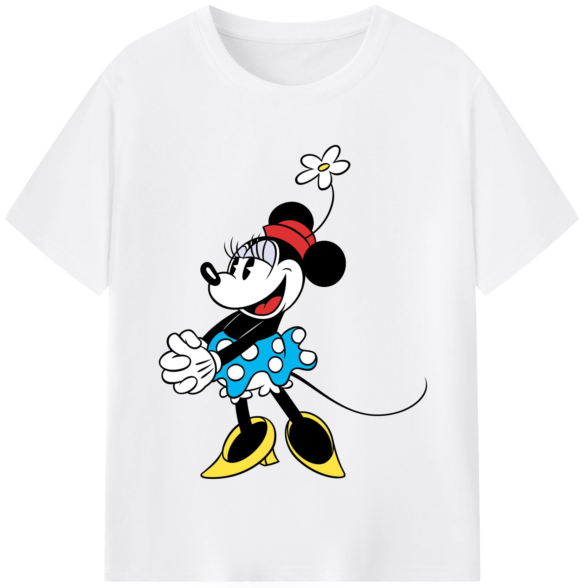 （画像用） ミッキーマウス Mickey Mouse 綿100％半袖Tシャツ（フロントプリント）