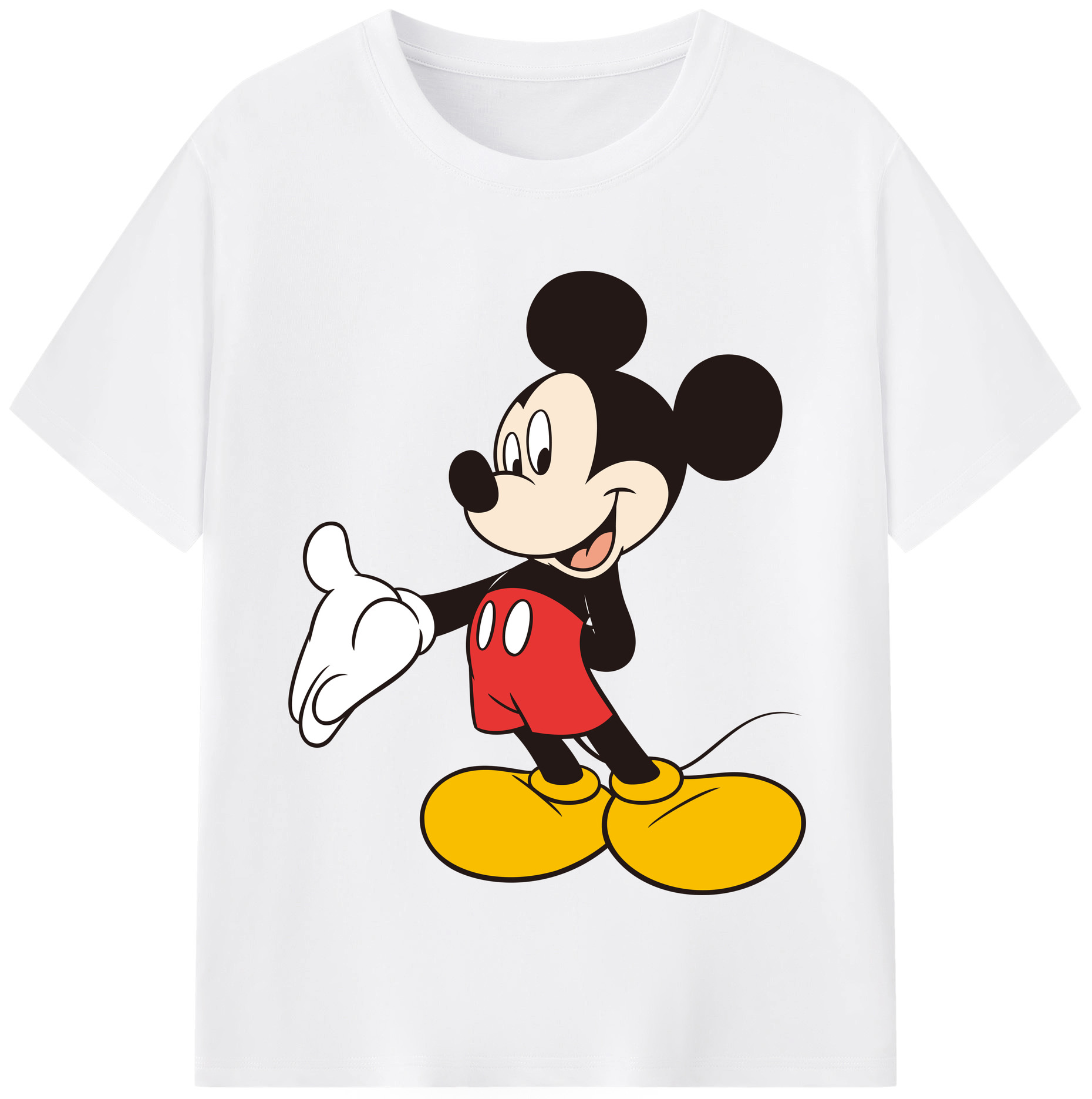 （画像用） ミッキーマウス Mickey Mouse 綿100％半袖Tシャツ（フロントプリント）