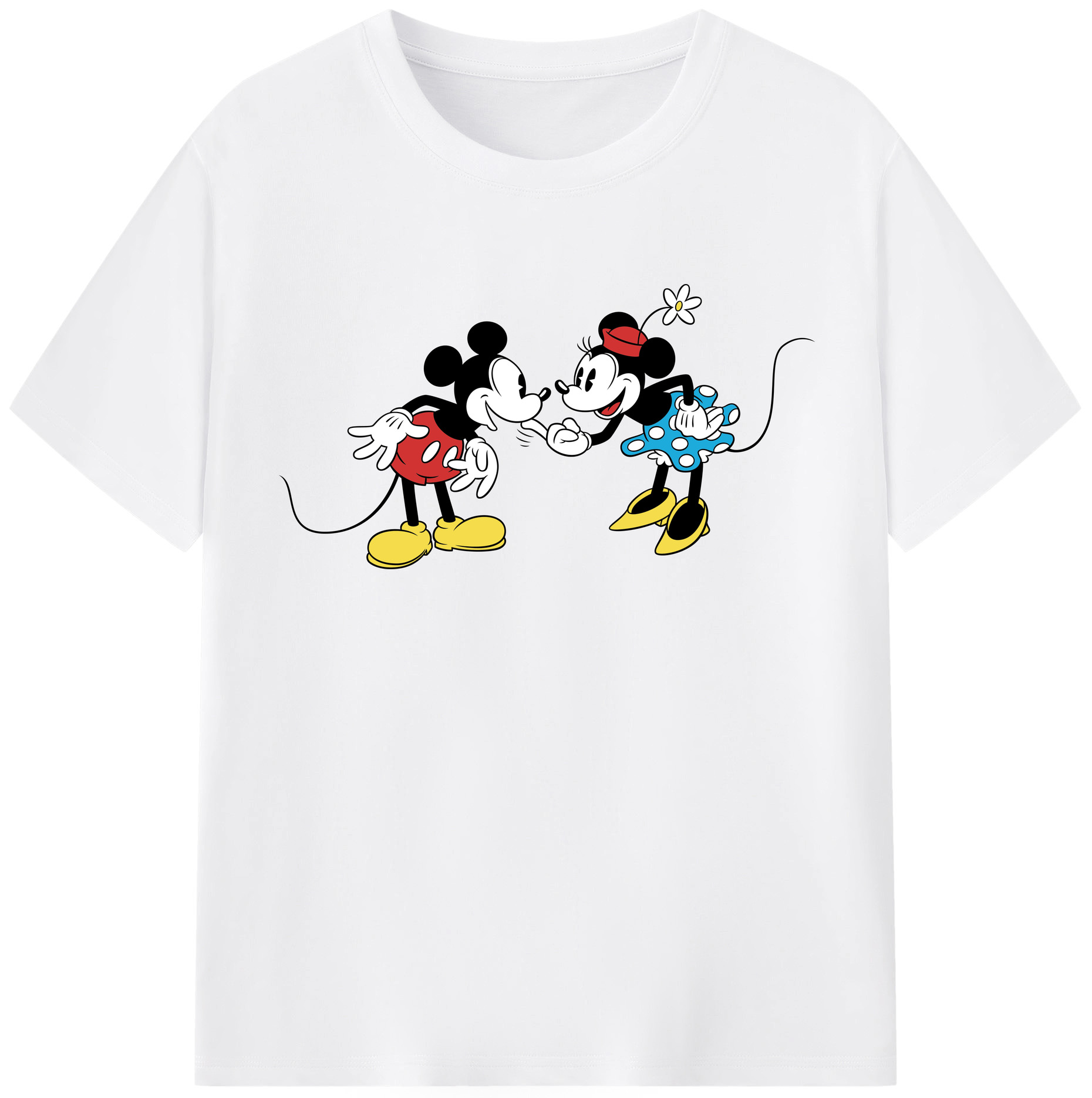 （画像用） ミッキーマウス Mickey Mouse 綿100％半袖Tシャツ（フロントプリント）