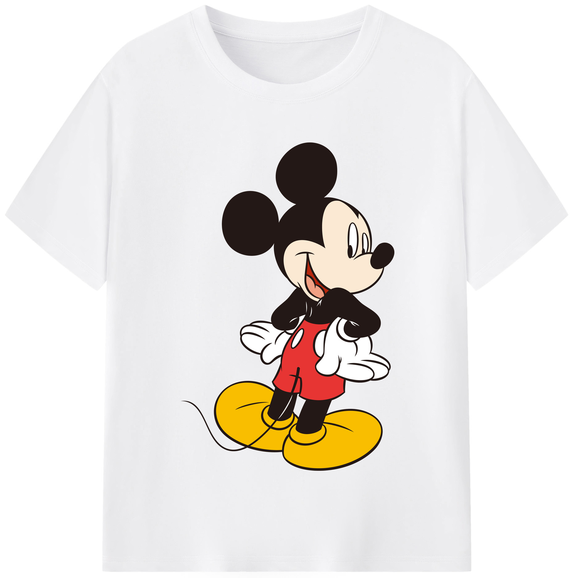 （画像用） ミッキーマウス Mickey Mouse 綿100％半袖Tシャツ（フロントプリント）