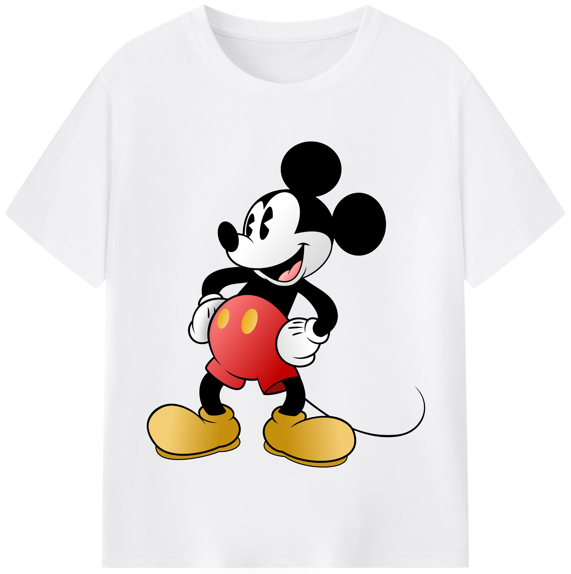 （画像用） ミッキーマウス Mickey Mouse 綿100％半袖Tシャツ（フロントプリント）
