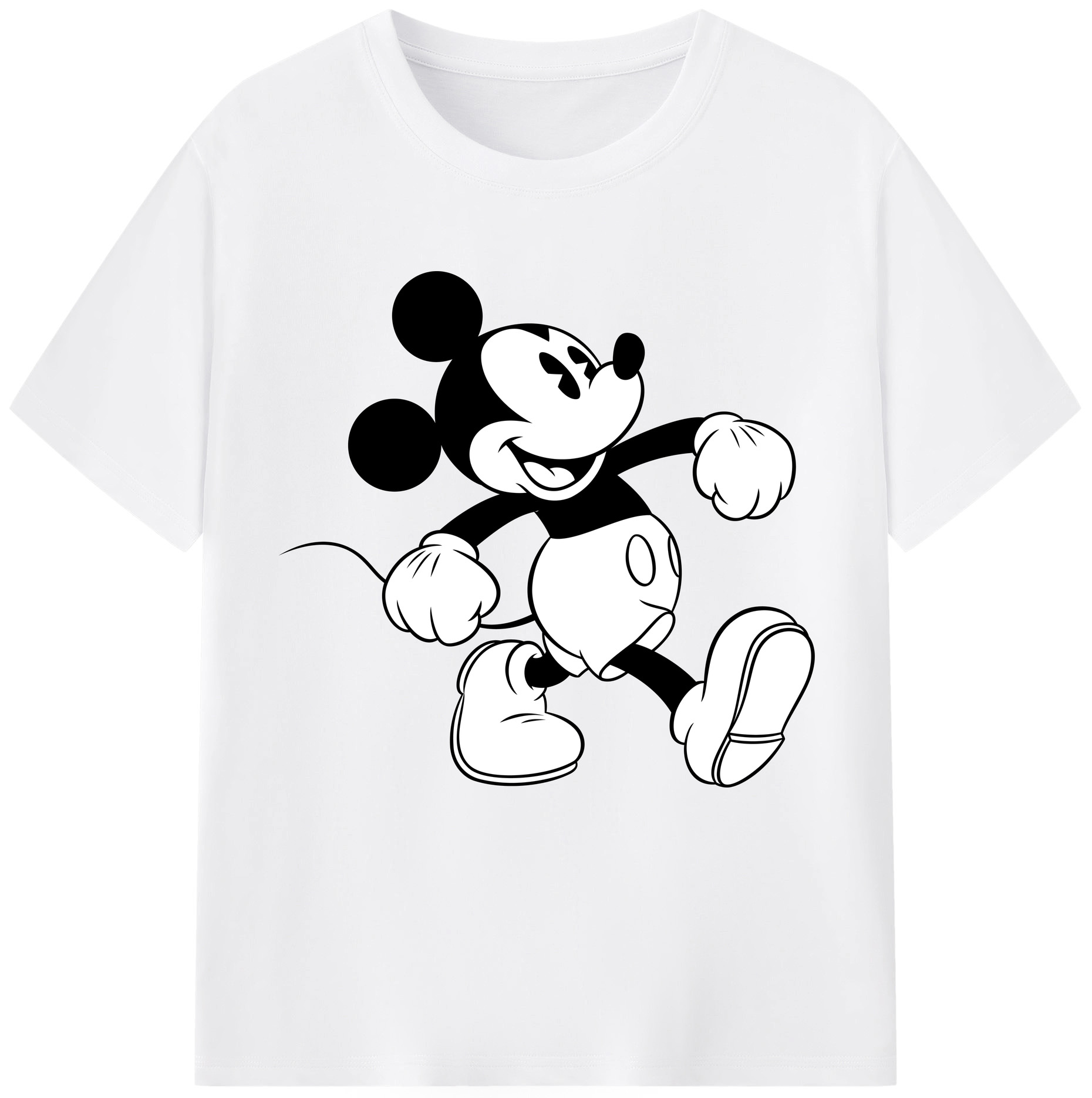 （画像用） ミッキーマウス Mickey Mouse 綿100％半袖Tシャツ（フロントプリント）