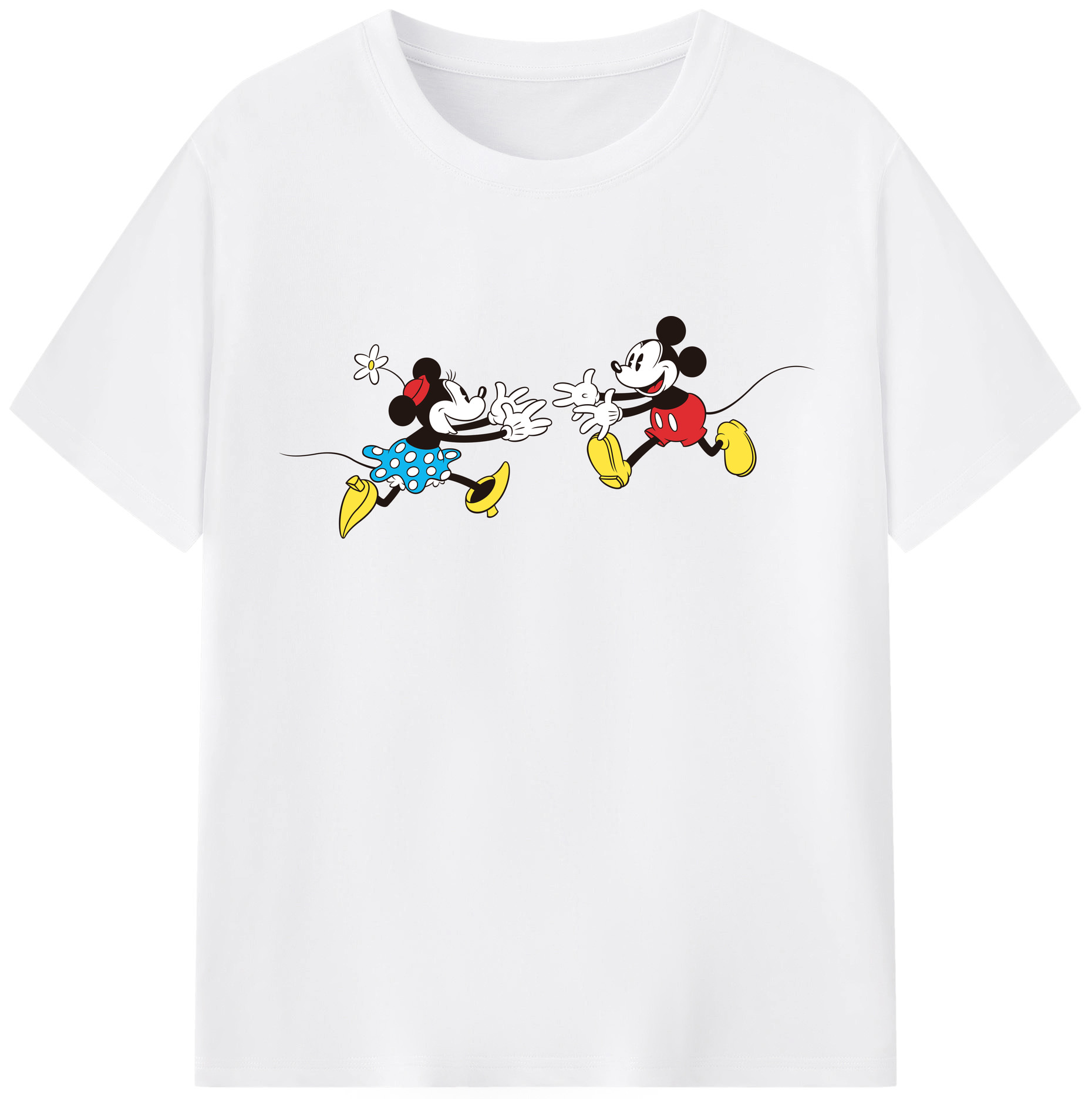 （画像用） ミッキーマウス Mickey Mouse 綿100％半袖Tシャツ（フロントプリント）