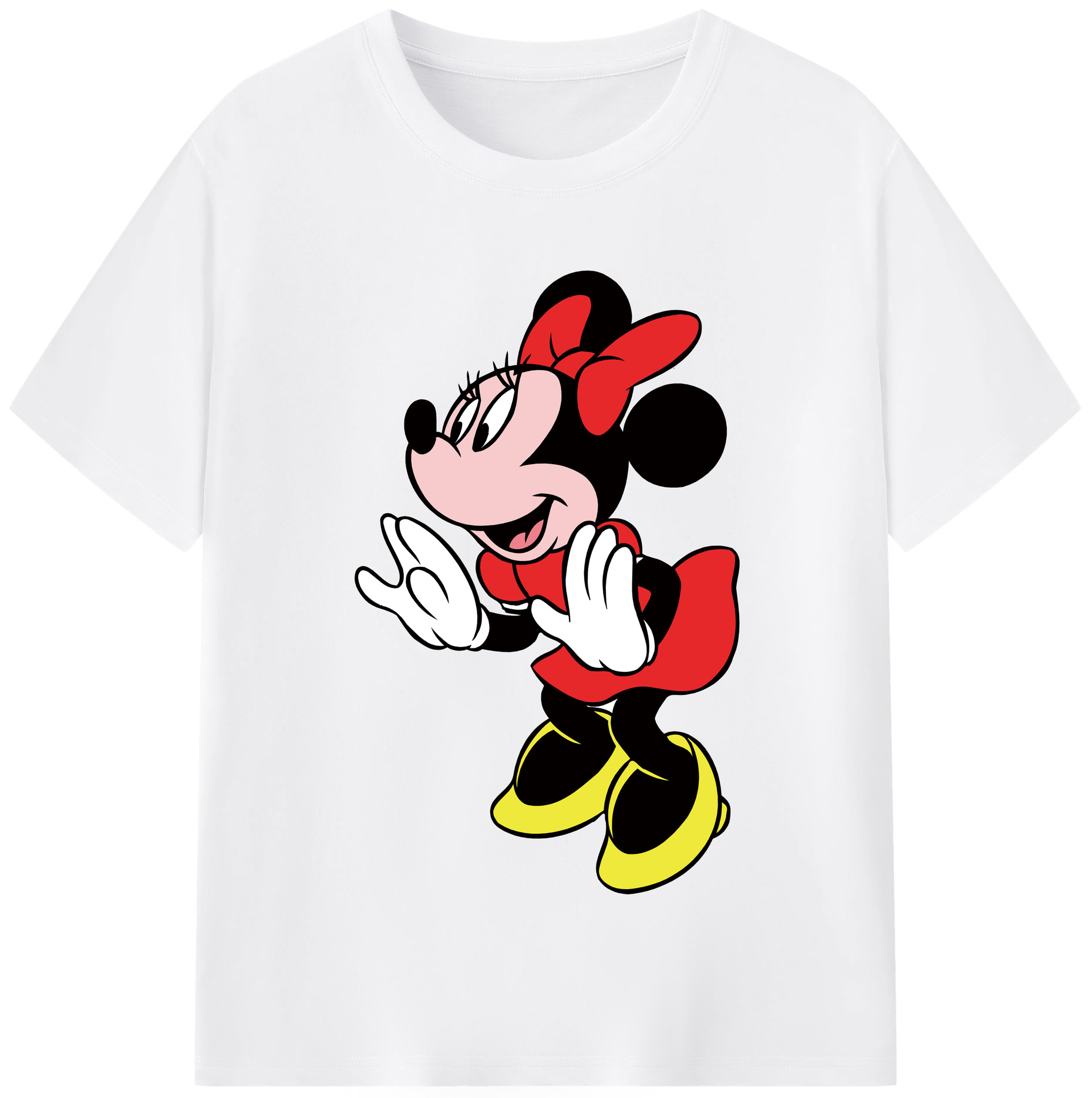 （画像用） ミッキーマウス Mickey Mouse 綿100％半袖Tシャツ（フロントプリント）