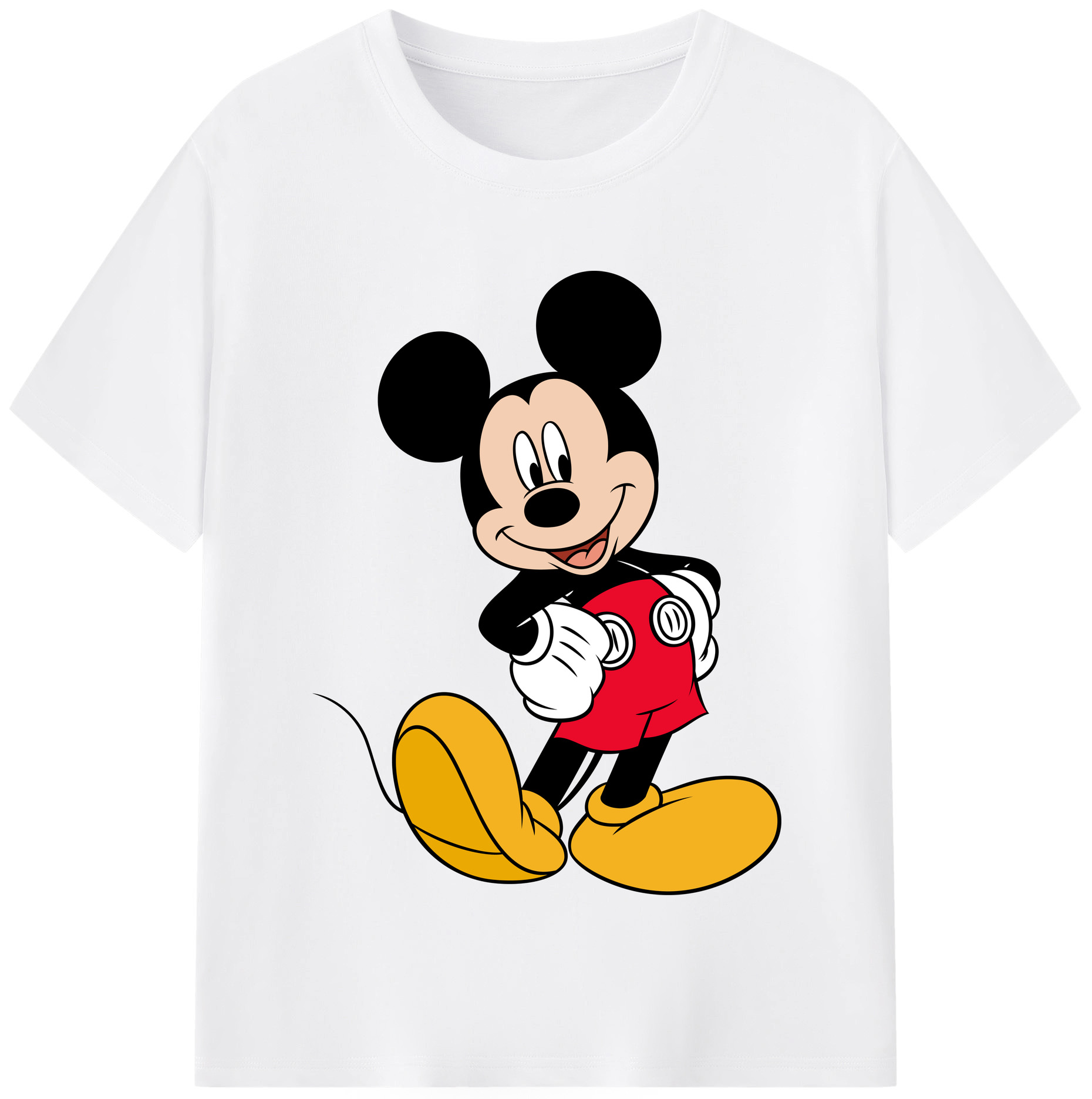 （画像用） ミッキーマウス Mickey Mouse 綿100％半袖Tシャツ（フロントプリント）