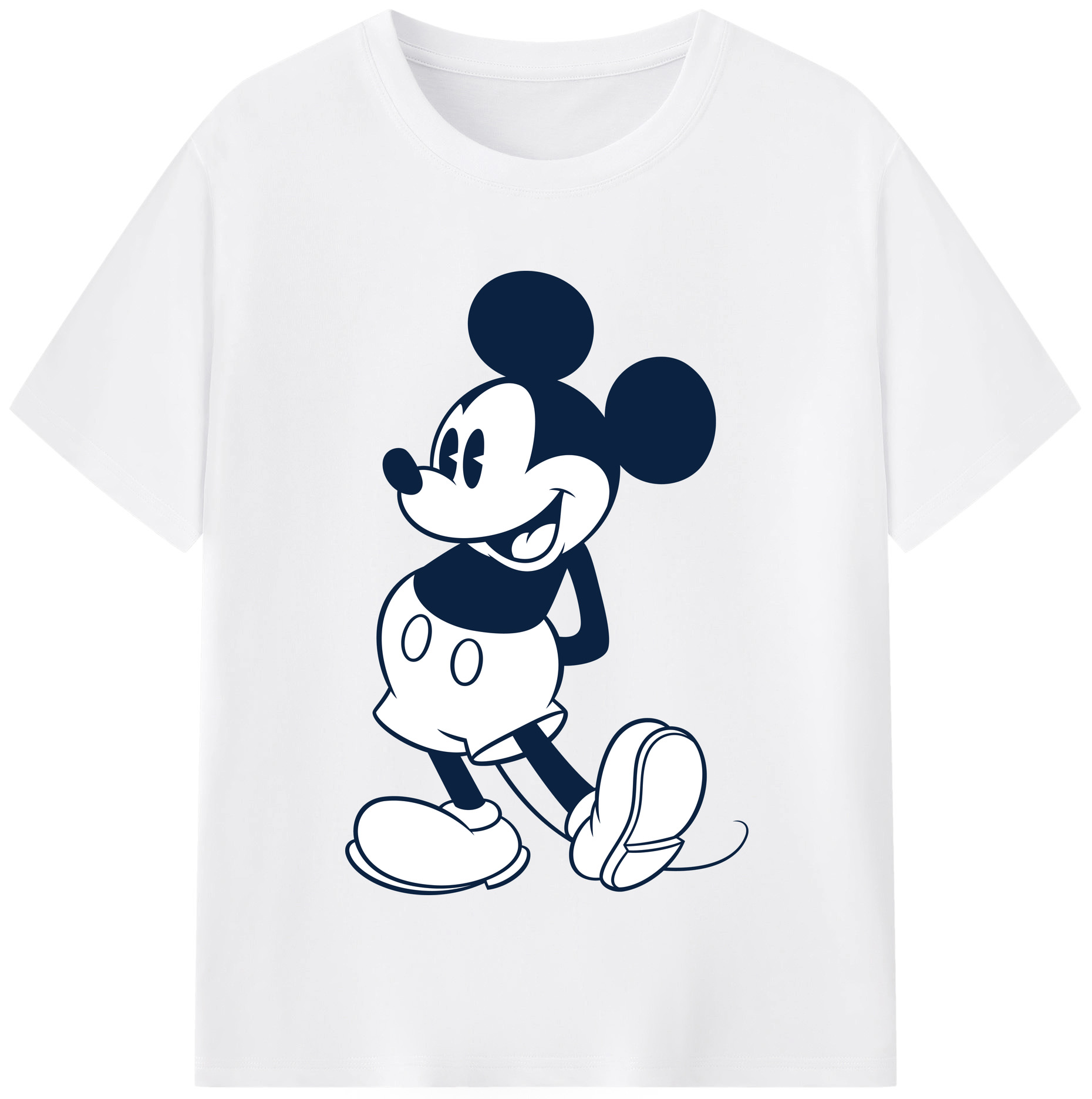 （画像用） ミッキーマウス Mickey Mouse 綿100％半袖Tシャツ（フロントプリント）