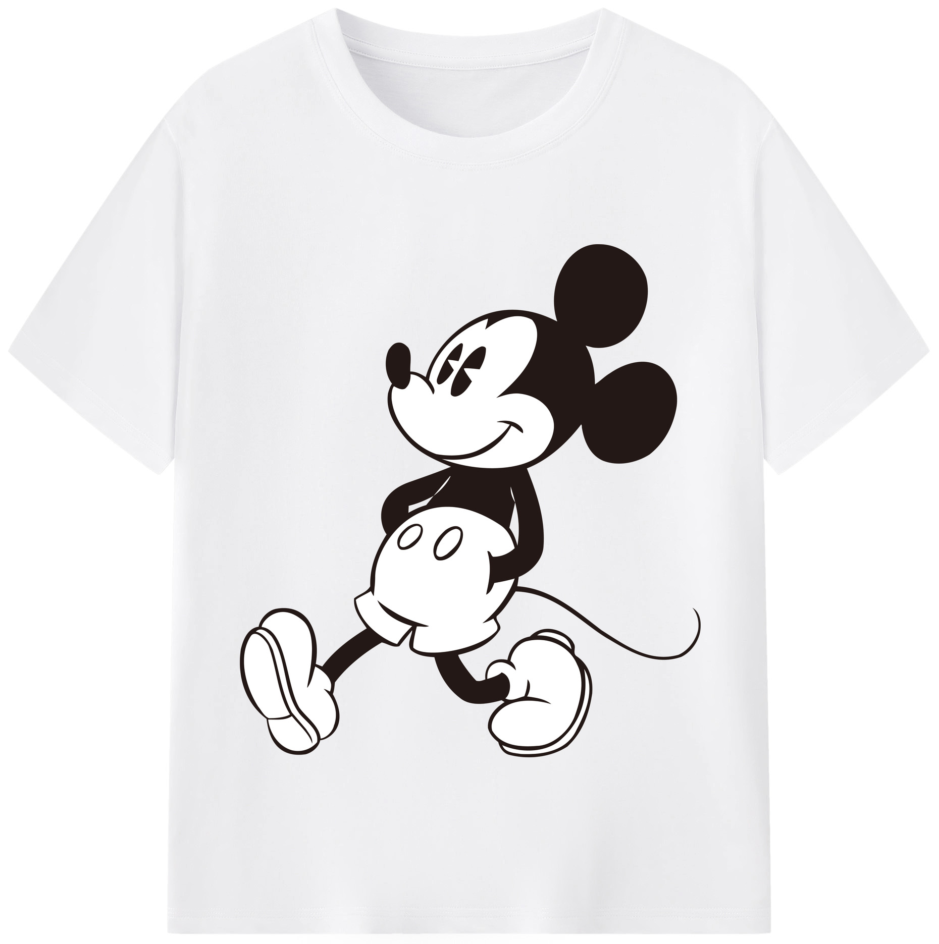 （画像用） ミッキーマウス Mickey Mouse 綿100％半袖Tシャツ（フロントプリント）