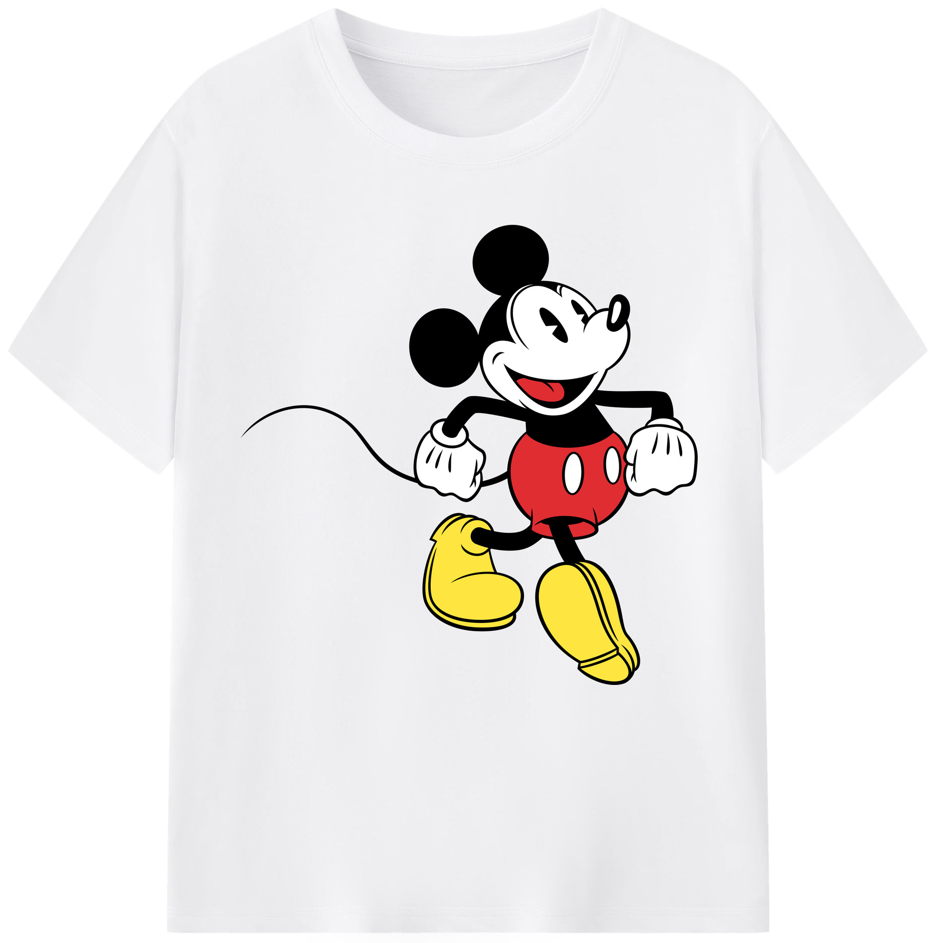 （画像用） ミッキーマウス Mickey Mouse 綿100％半袖Tシャツ（フロントプリント）