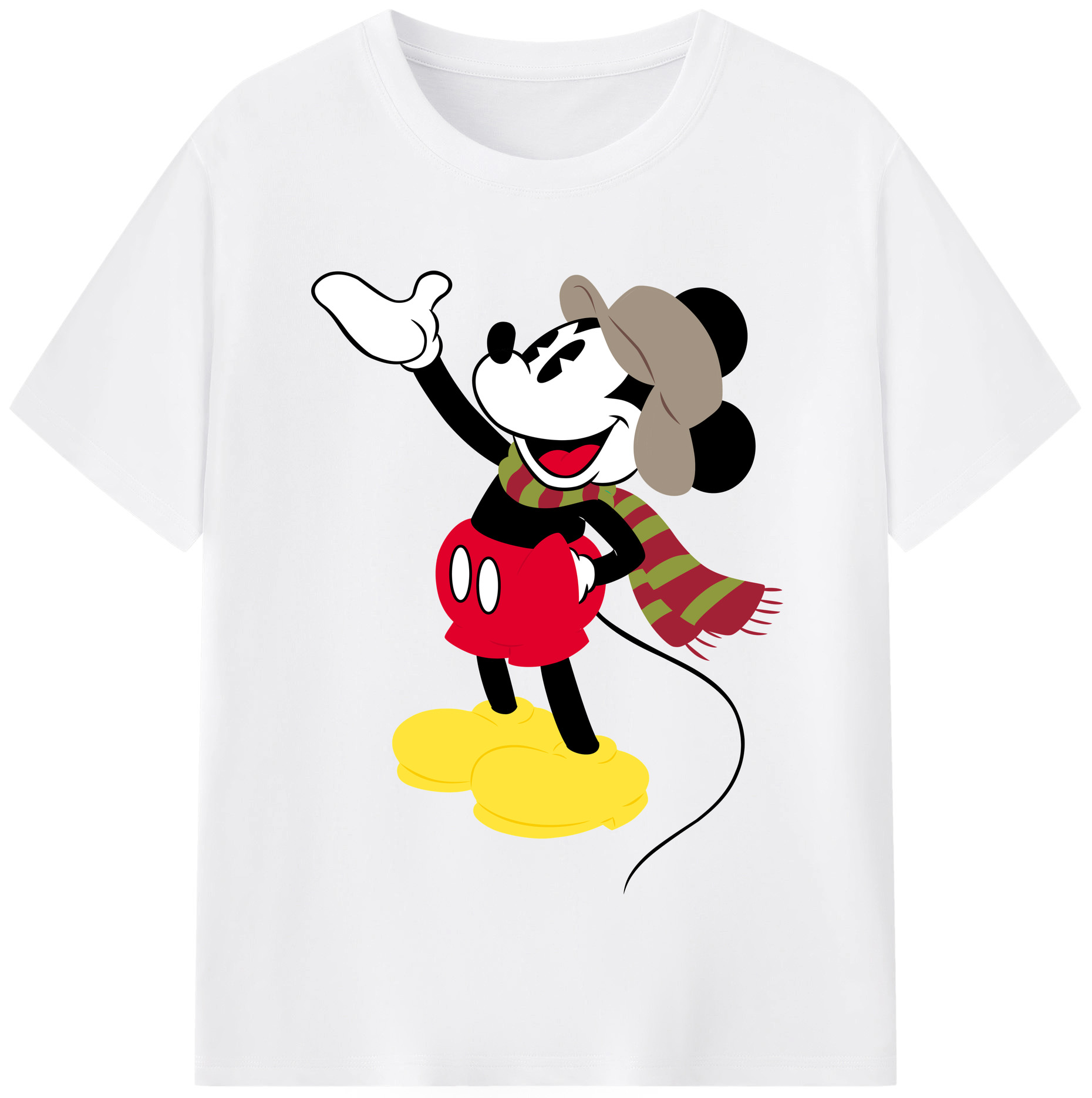 （画像用） ミッキーマウス Mickey Mouse 綿100％半袖Tシャツ（フロントプリント）