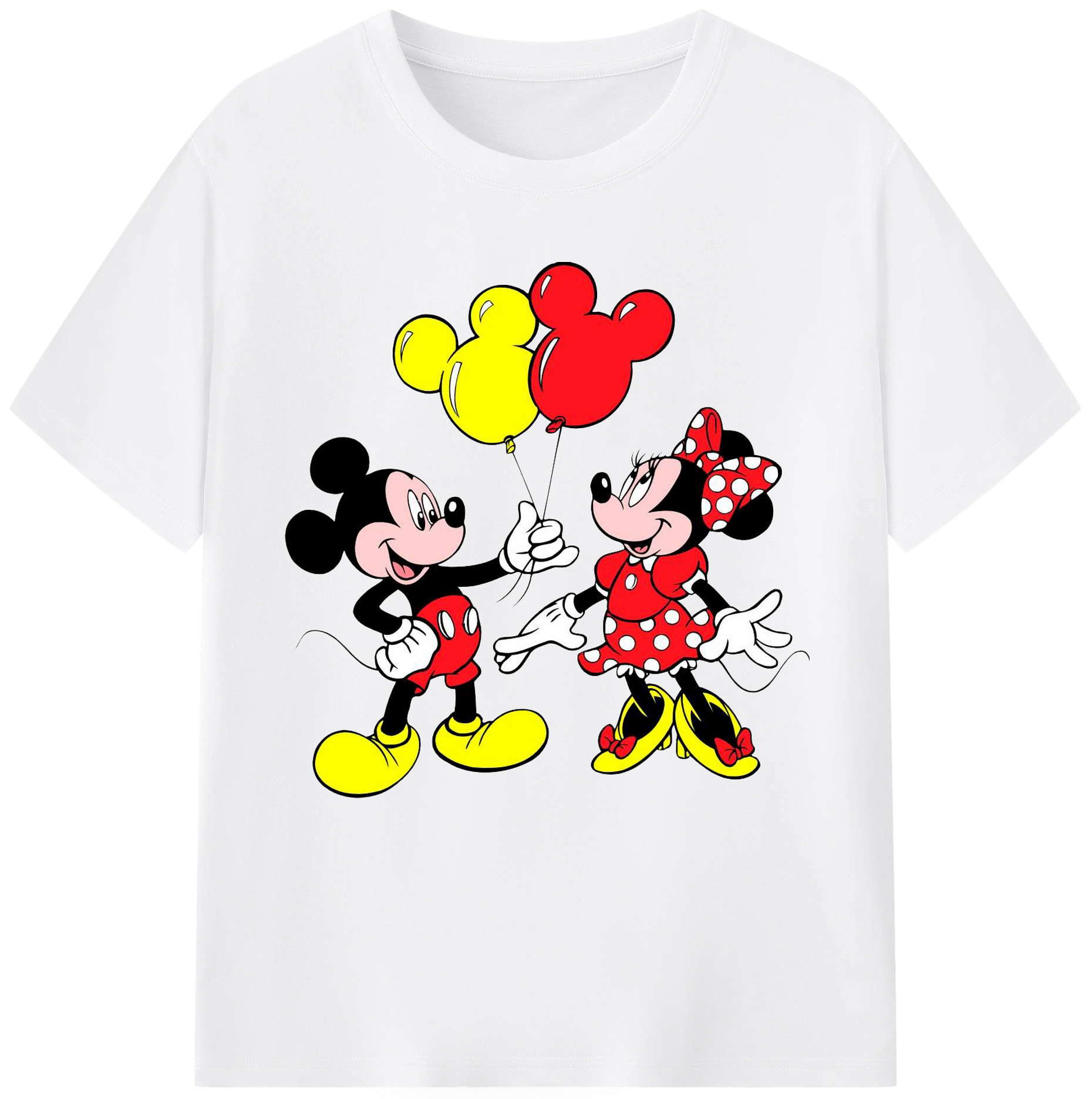（画像用） ミッキーマウス Mickey Mouse 綿100％半袖Tシャツ（フロントプリント）