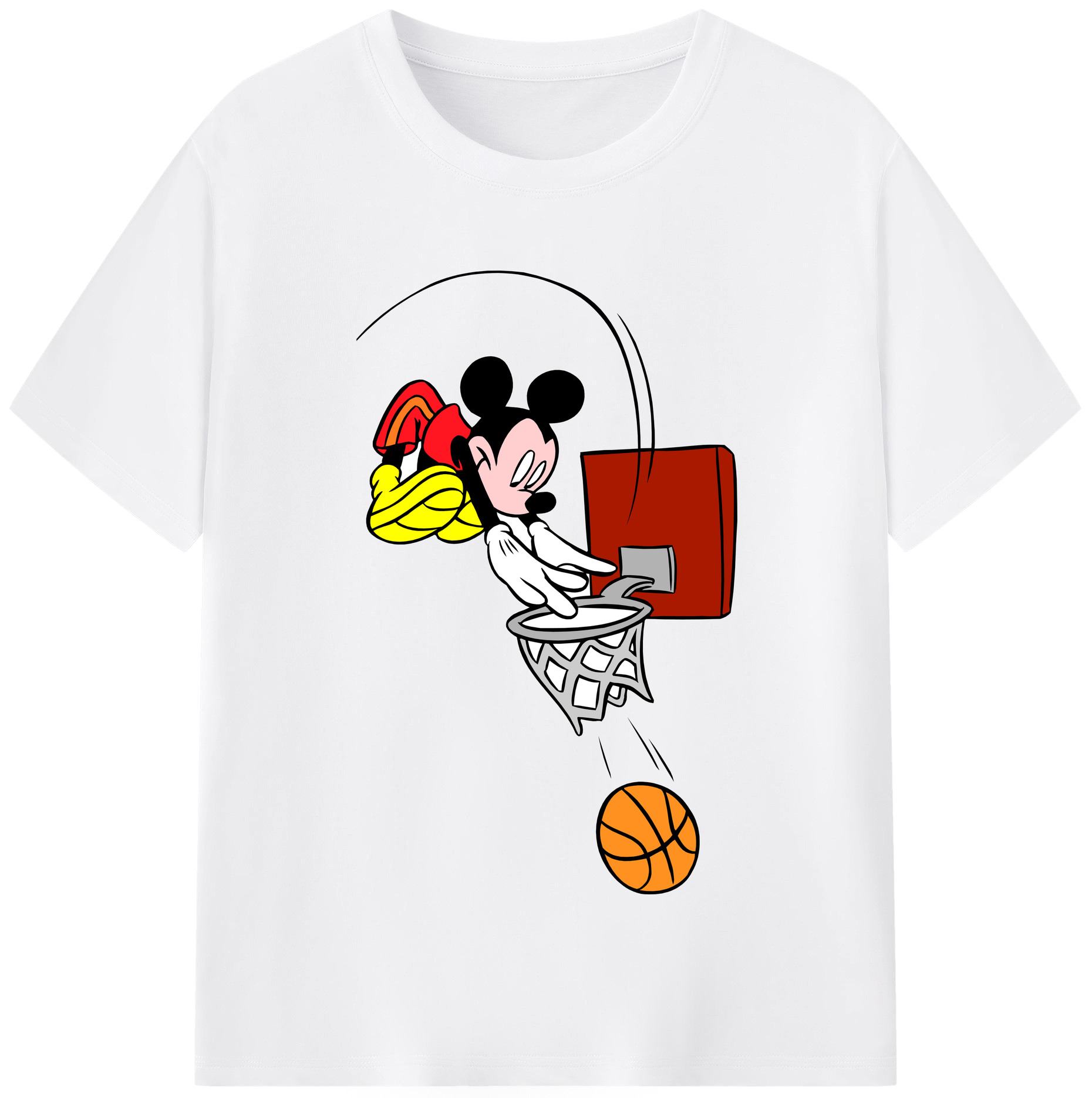 （画像用） ミッキーマウス Mickey Mouse 綿100％半袖Tシャツ（フロントプリント）
