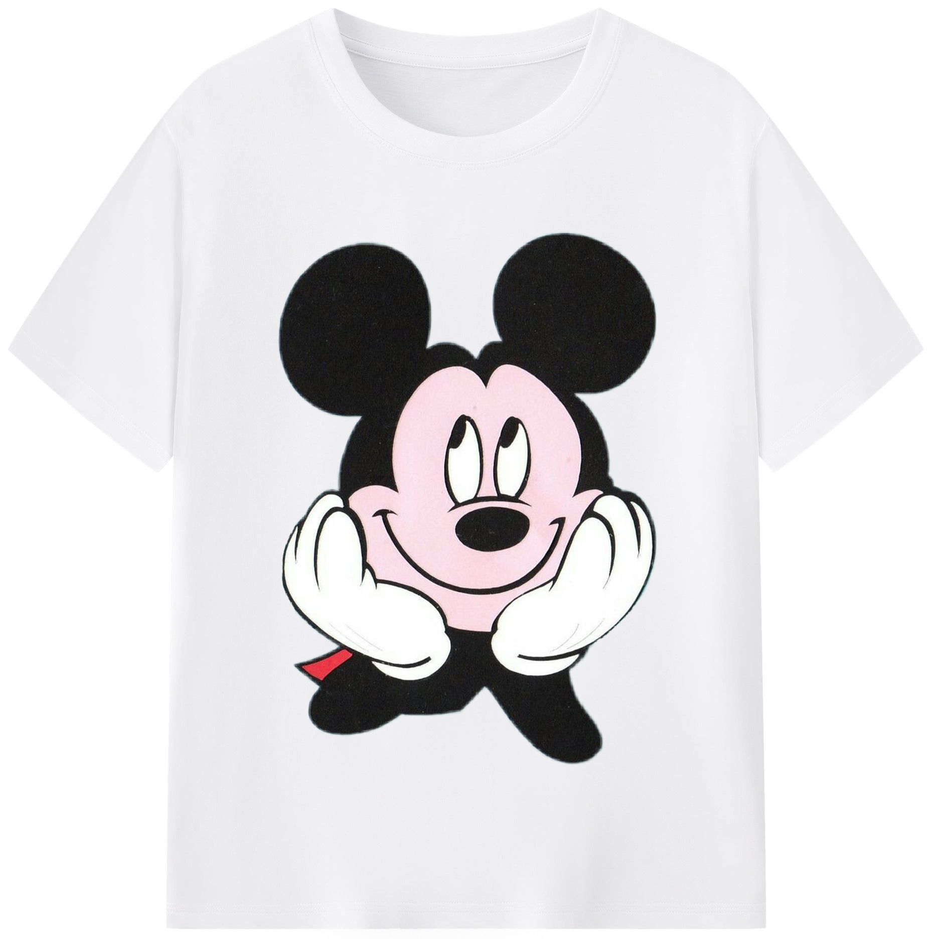 （画像用） ミッキーマウス Mickey Mouse 綿100％半袖Tシャツ（フロントプリント）