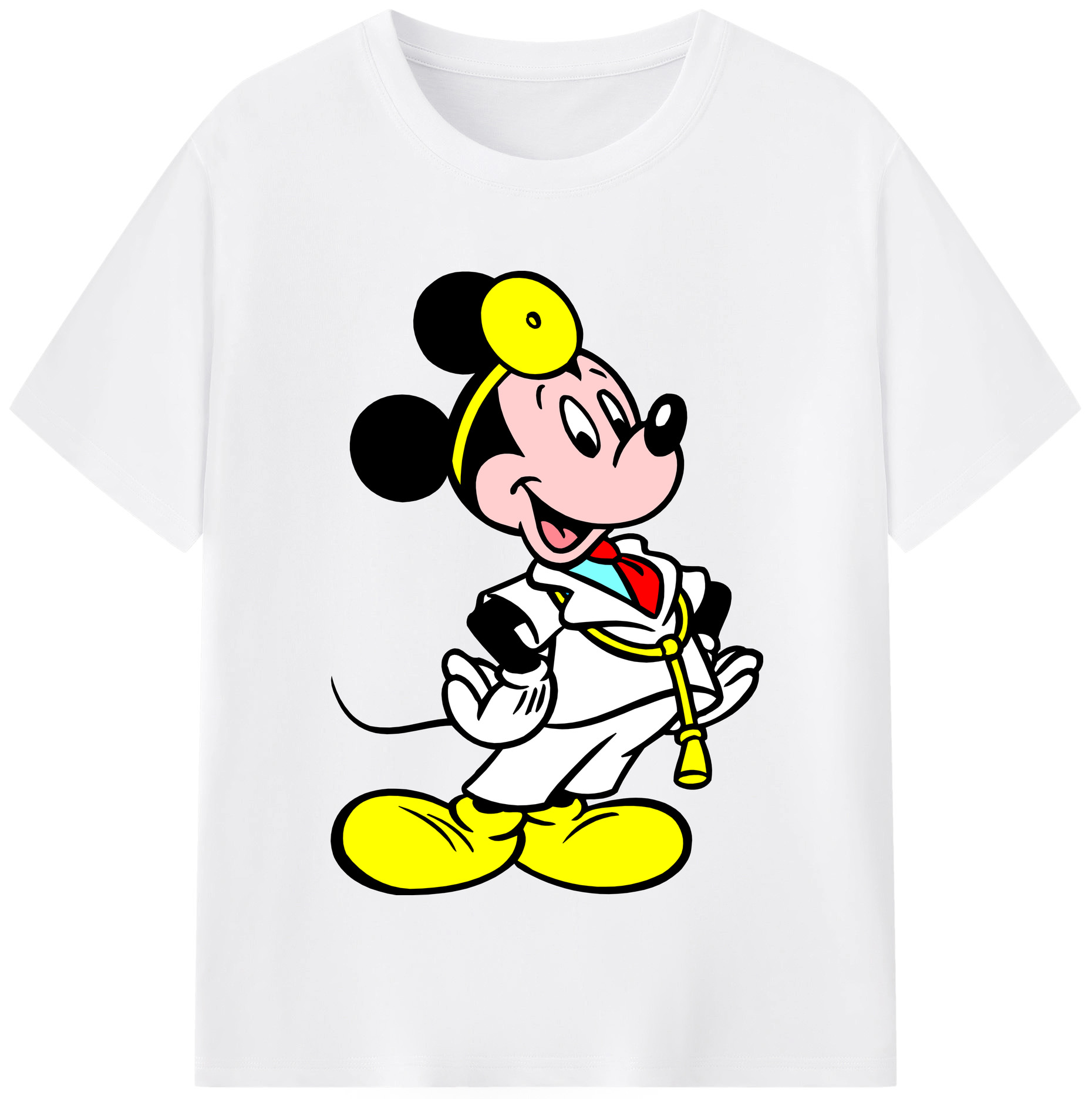 （画像用） ミッキーマウス Mickey Mouse 綿100％半袖Tシャツ（フロントプリント）