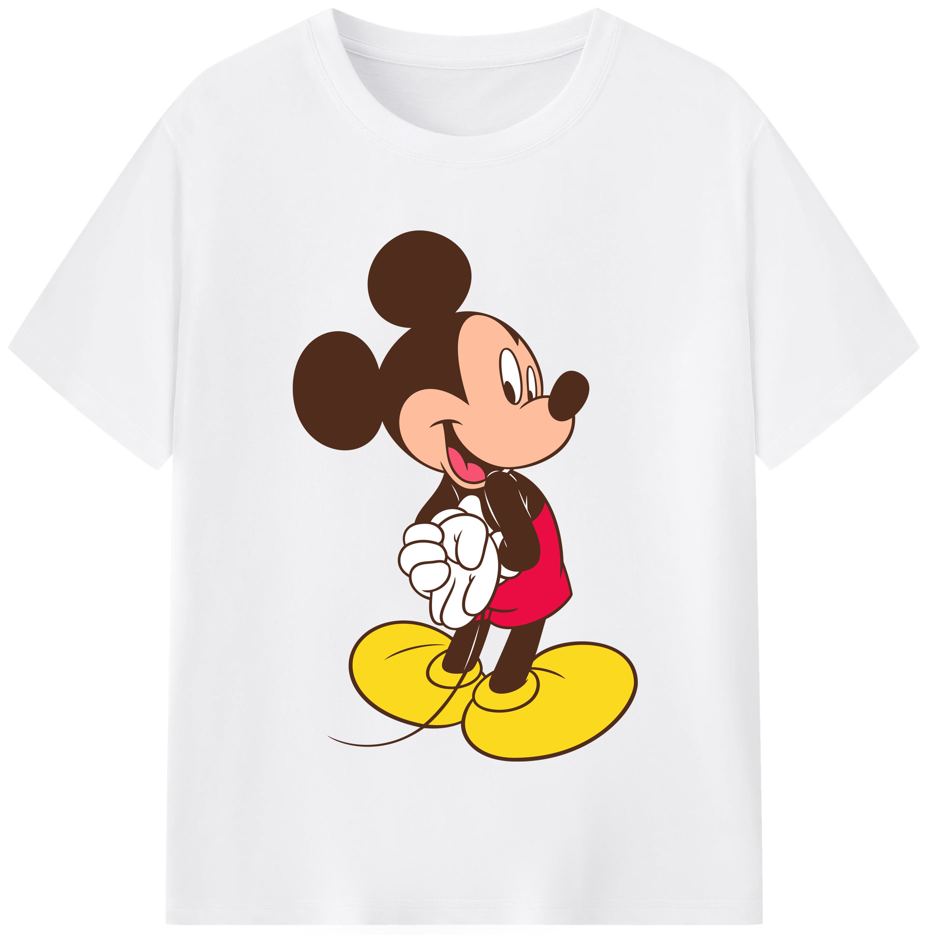 （画像用） ミッキーマウス Mickey Mouse 綿100％半袖Tシャツ（フロントプリント）