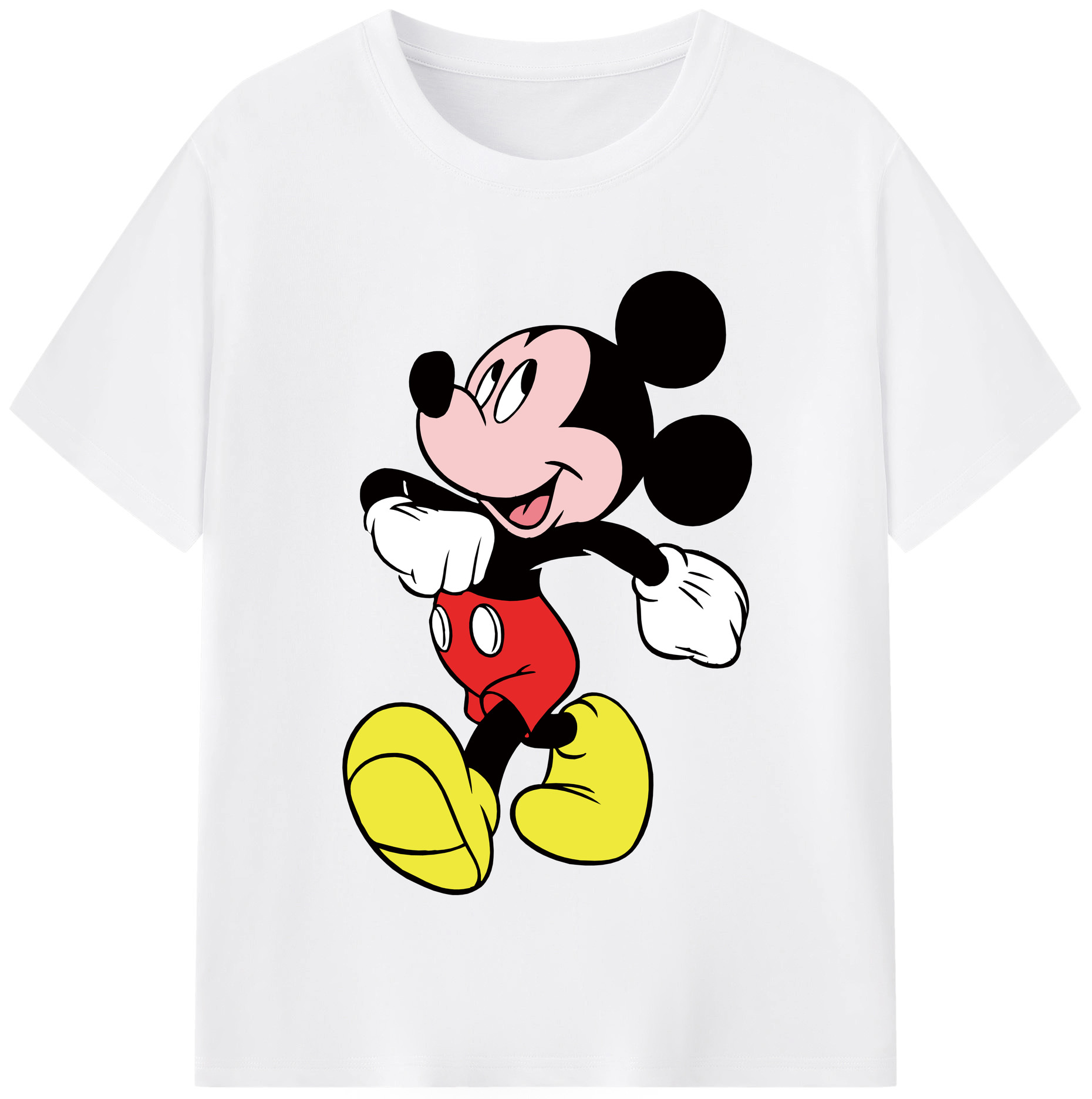 （画像用） ミッキーマウス Mickey Mouse 綿100％半袖Tシャツ（フロントプリント）