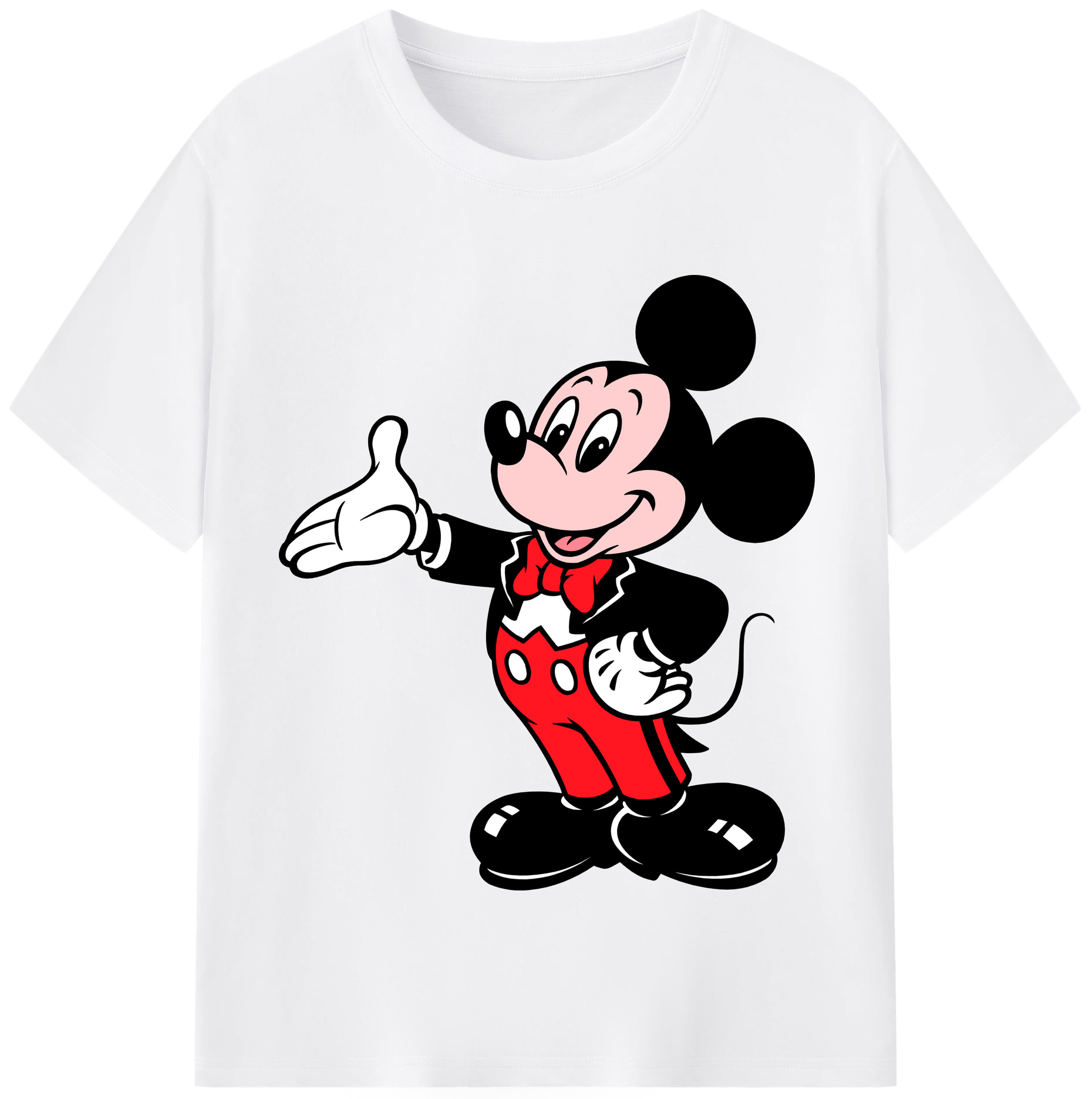 （画像用） ミッキーマウス Mickey Mouse 綿100％半袖Tシャツ（フロントプリント）