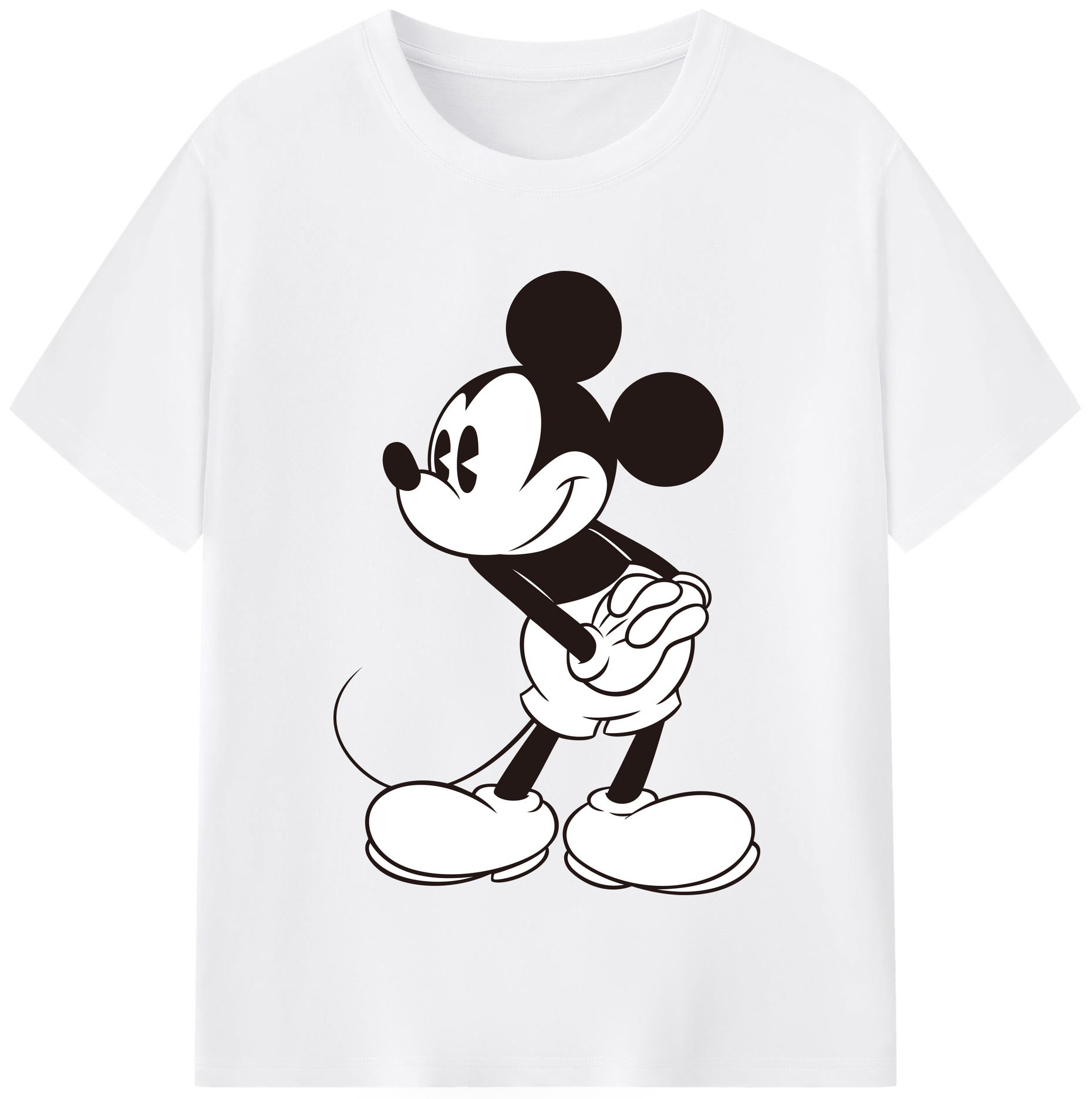 （画像用） ミッキーマウス Mickey Mouse 綿100％半袖Tシャツ（フロントプリント）