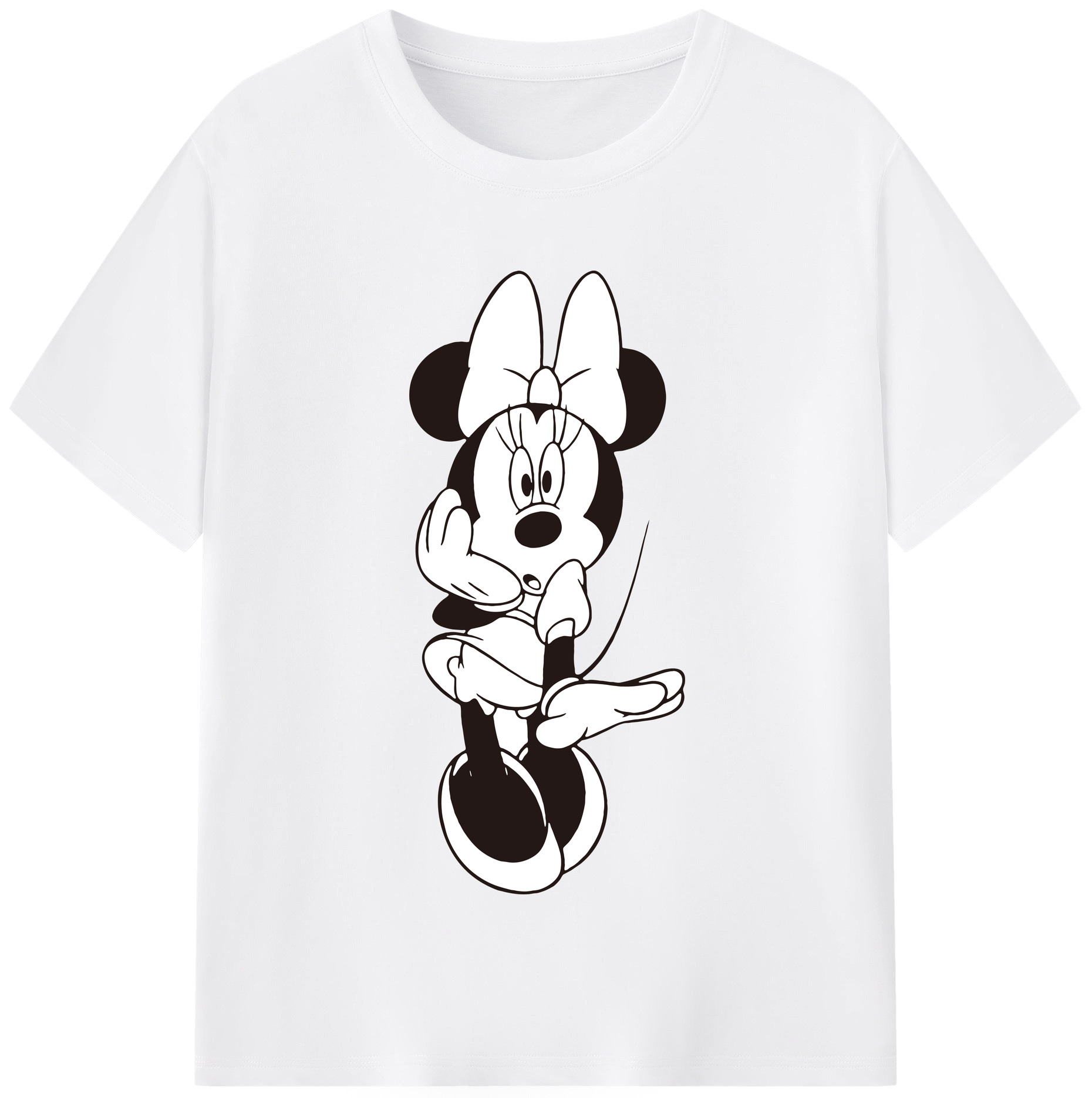 （画像用） ミッキーマウス Mickey Mouse 綿100％半袖Tシャツ（フロントプリント）