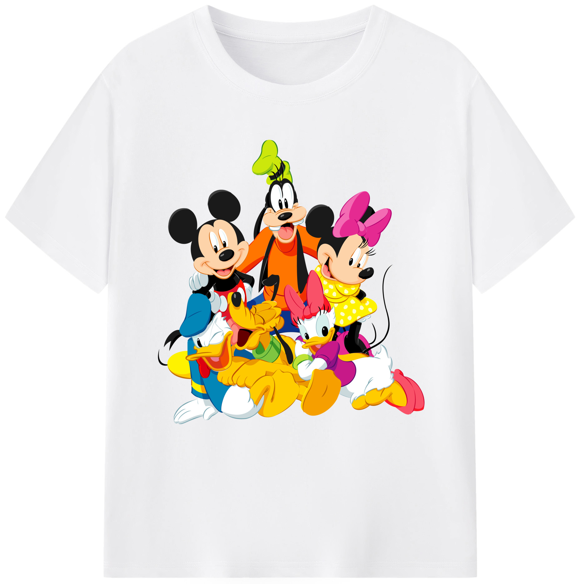 （画像用） ミッキーマウス Mickey Mouse 綿100％半袖Tシャツ（フロントプリント）