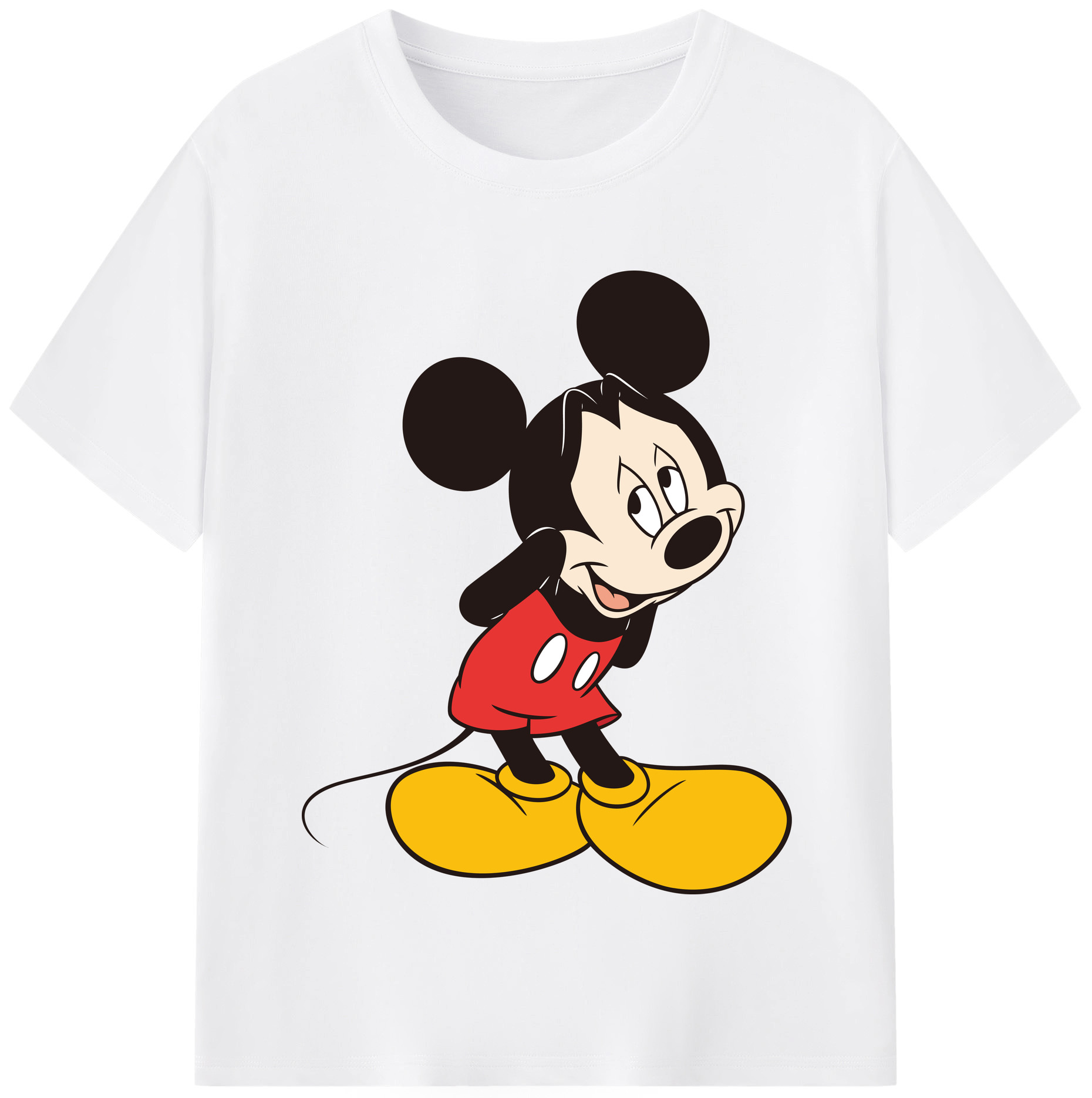 （画像用） ミッキーマウス Mickey Mouse 綿100％半袖Tシャツ（フロントプリント）