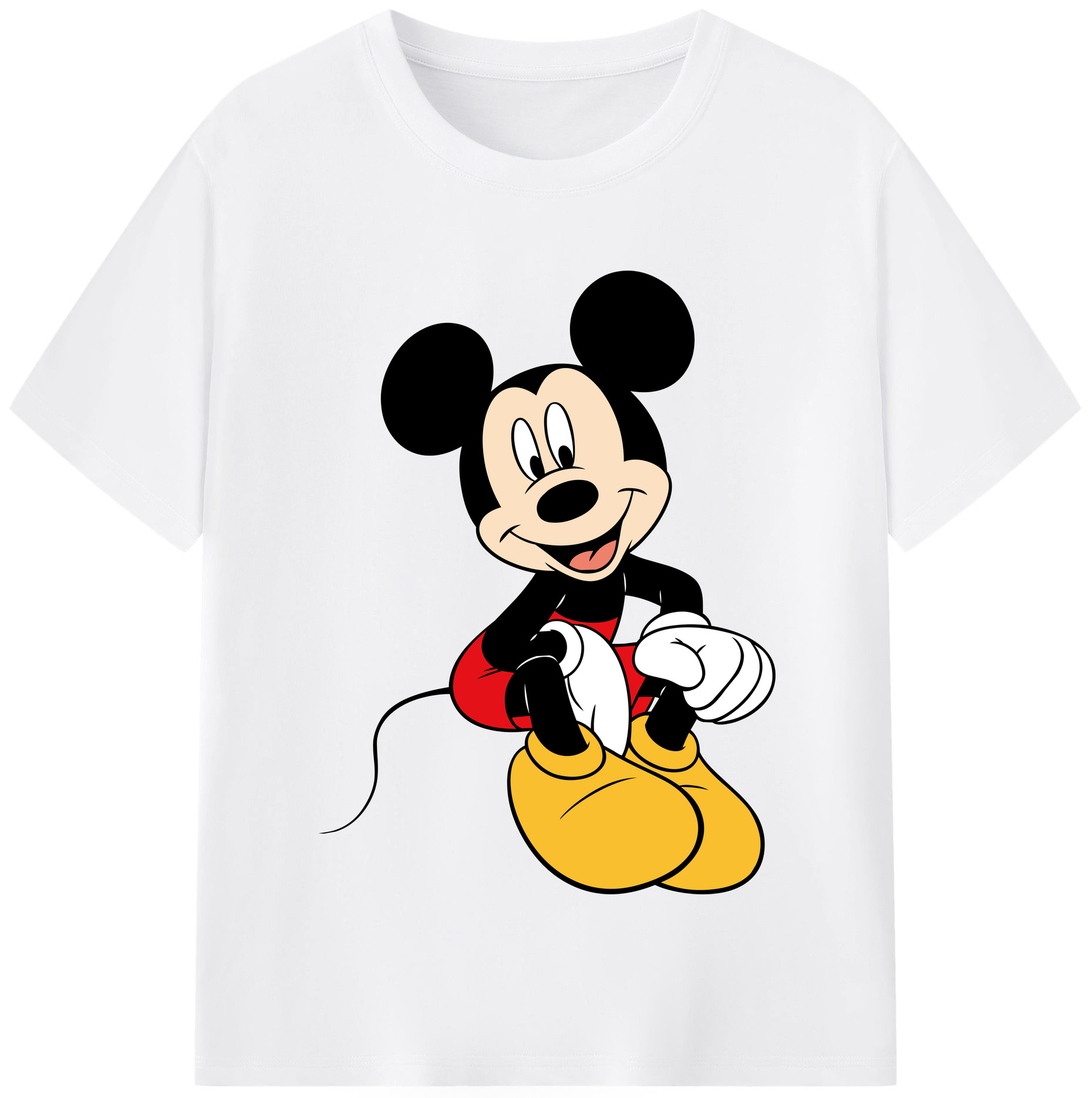 （画像用） ミッキーマウス Mickey Mouse 綿100％半袖Tシャツ（フロントプリント）