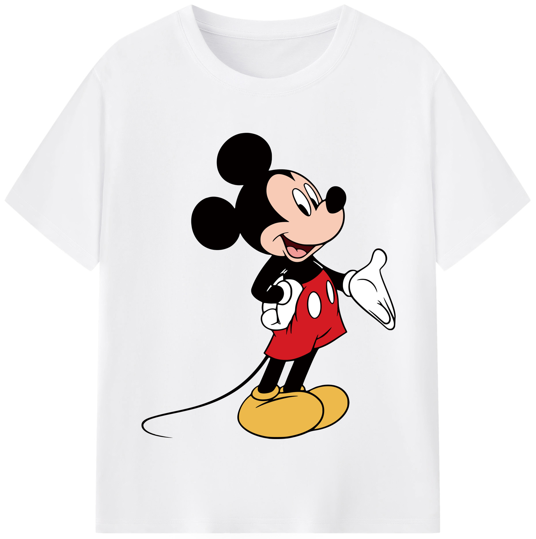 （画像用） ミッキーマウス Mickey Mouse 綿100％半袖Tシャツ（フロントプリント）