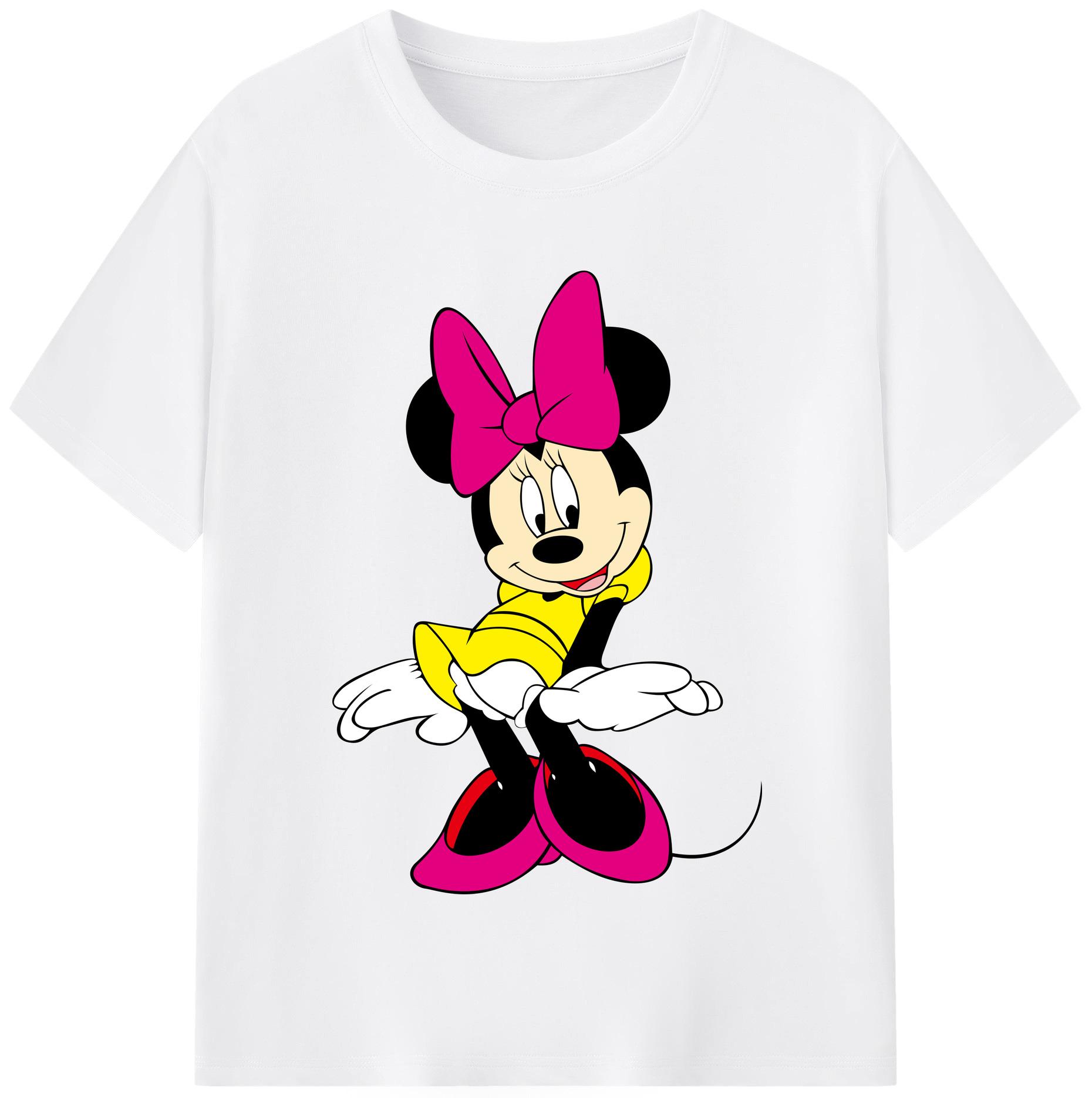 （画像用） ミッキーマウス Mickey Mouse 綿100％半袖Tシャツ（フロントプリント）
