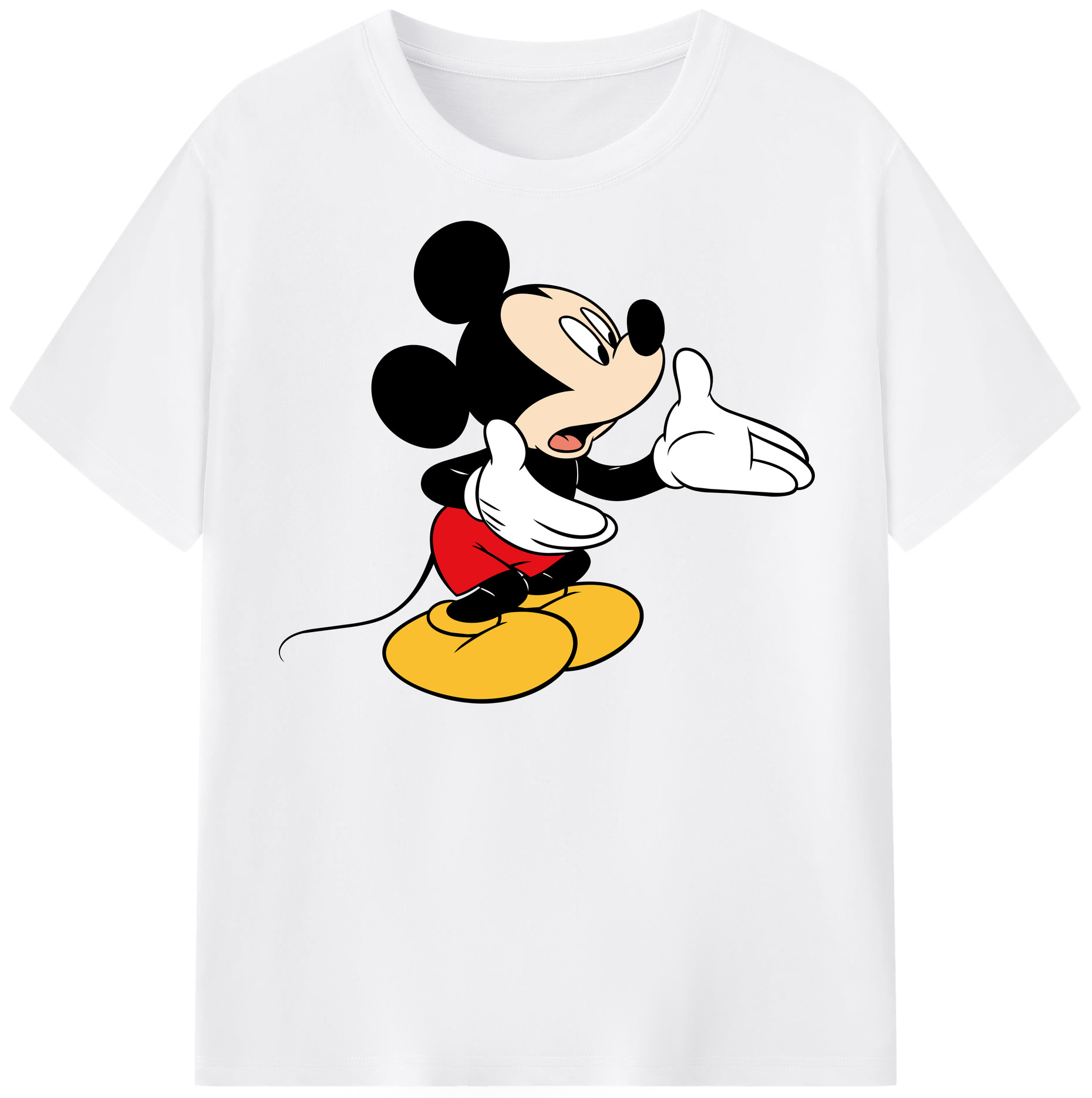 （画像用） ミッキーマウス Mickey Mouse 綿100％半袖Tシャツ（フロントプリント）